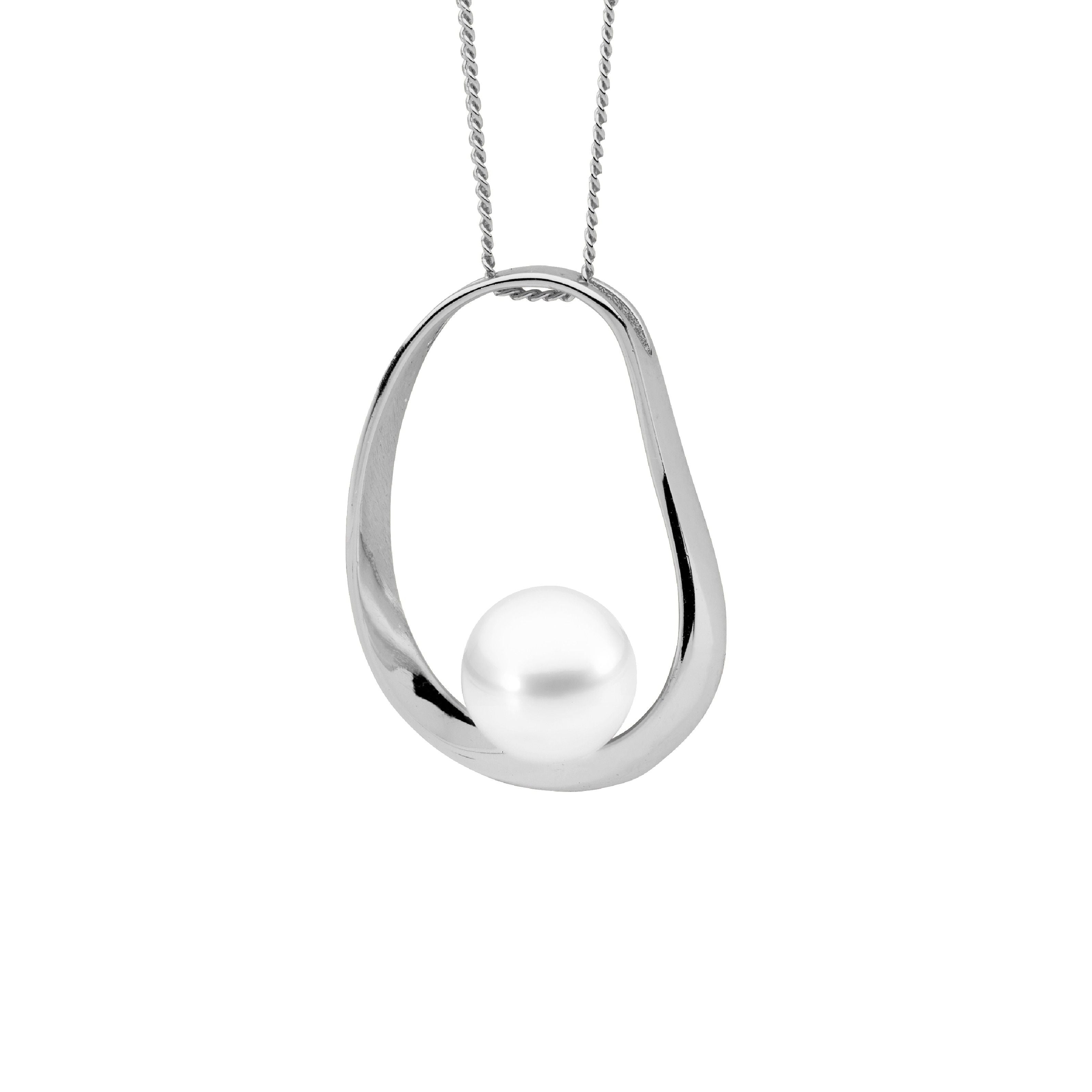ELLANI Silver Pearl Necklet
