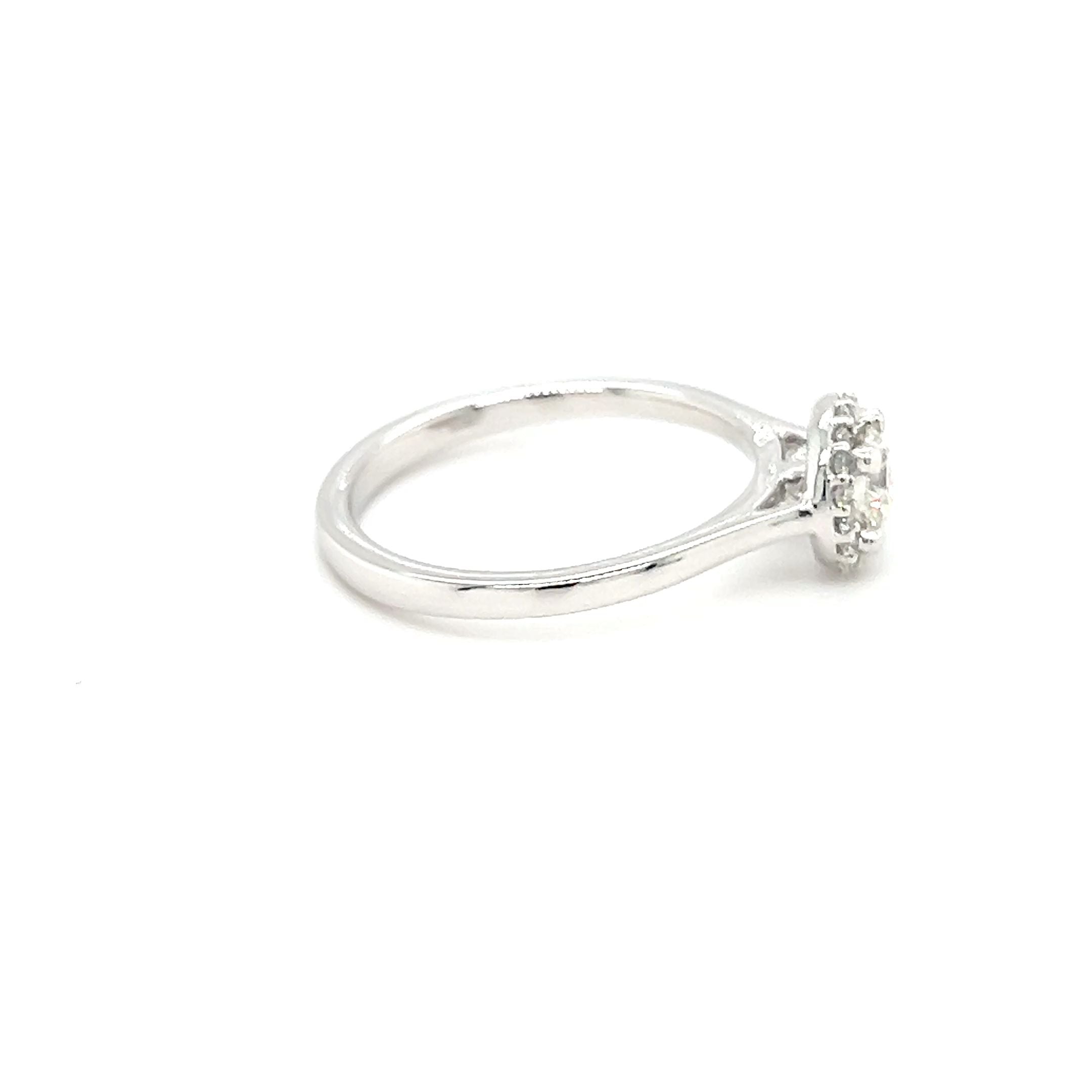 14ct white gold 0.50ct lab diamond ring