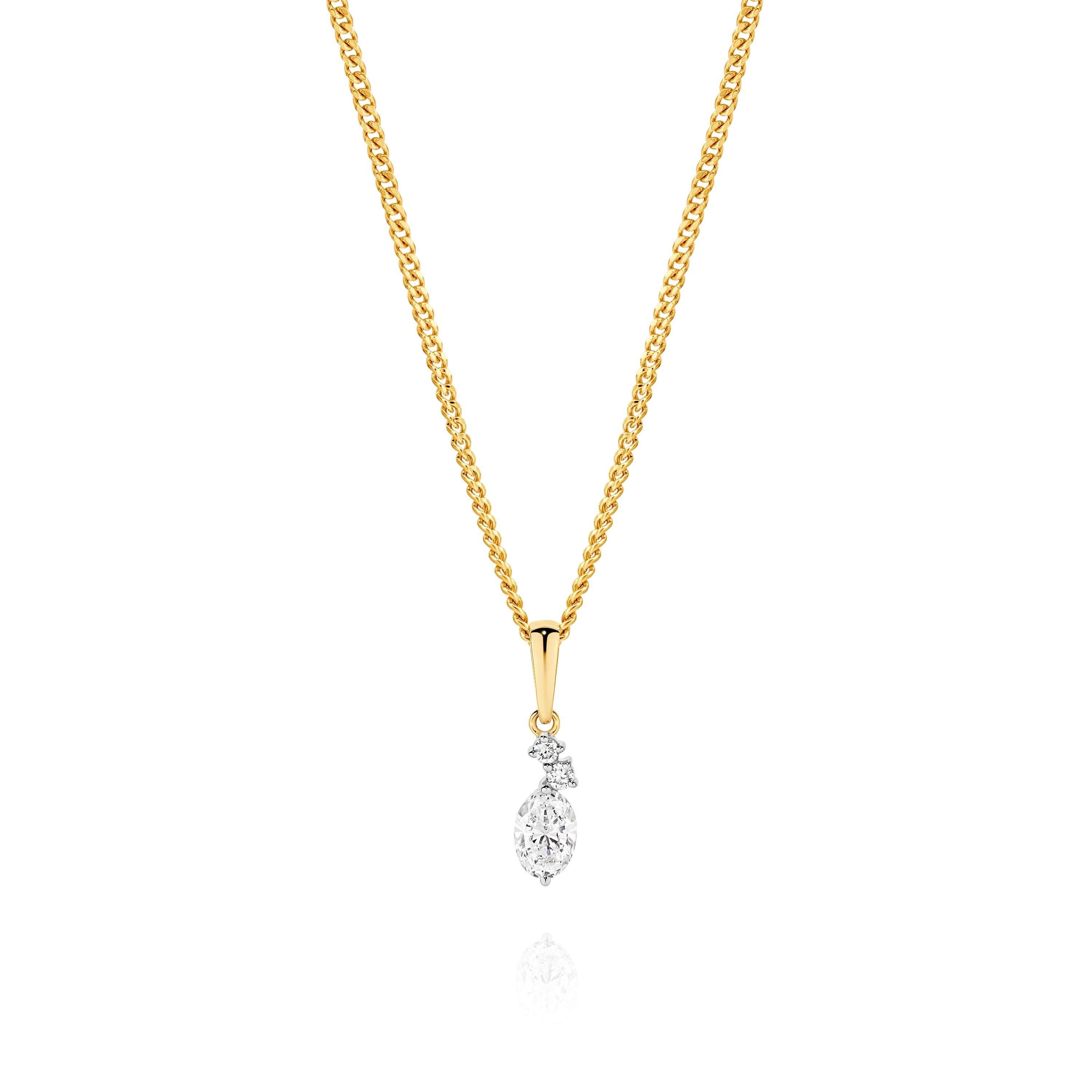 9ct Lab Grown Diamond Scatter Pendant