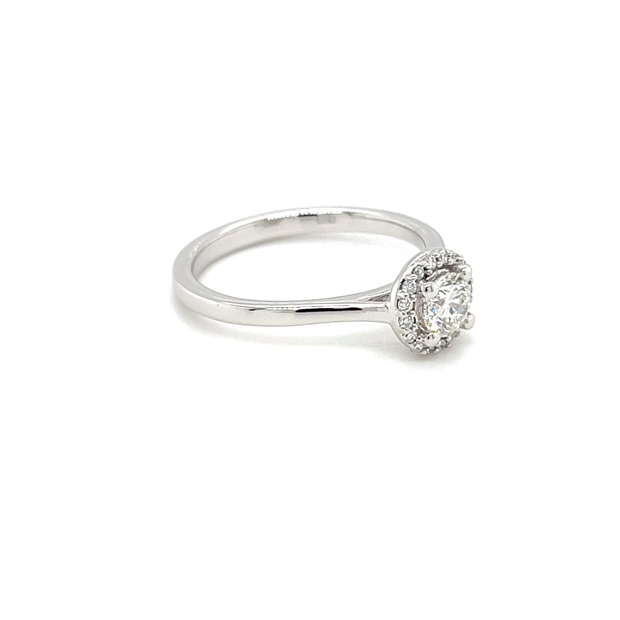 14ct white gold 0.50ct lab diamond ring