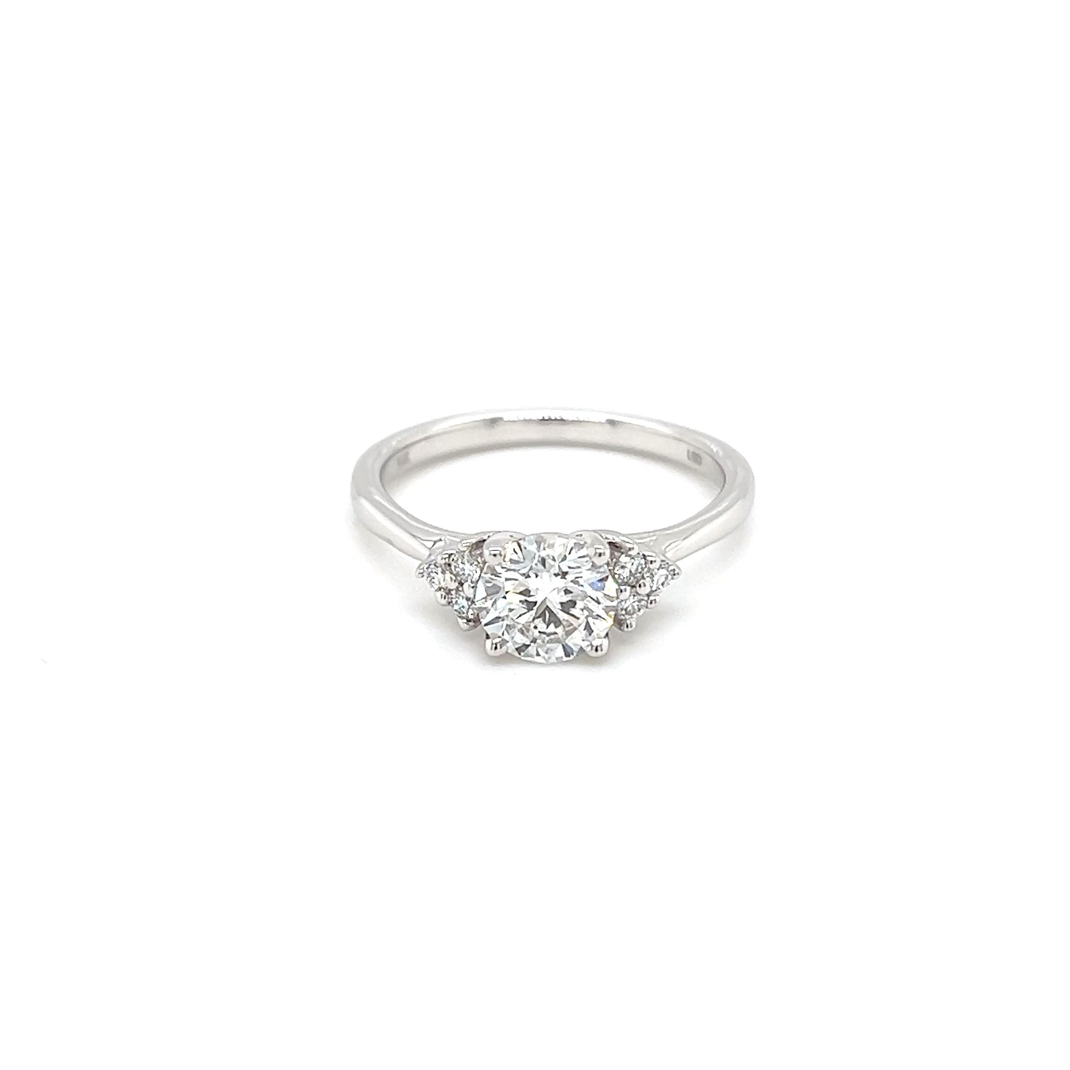 14ct white gold 1.10ct lab diamond ring