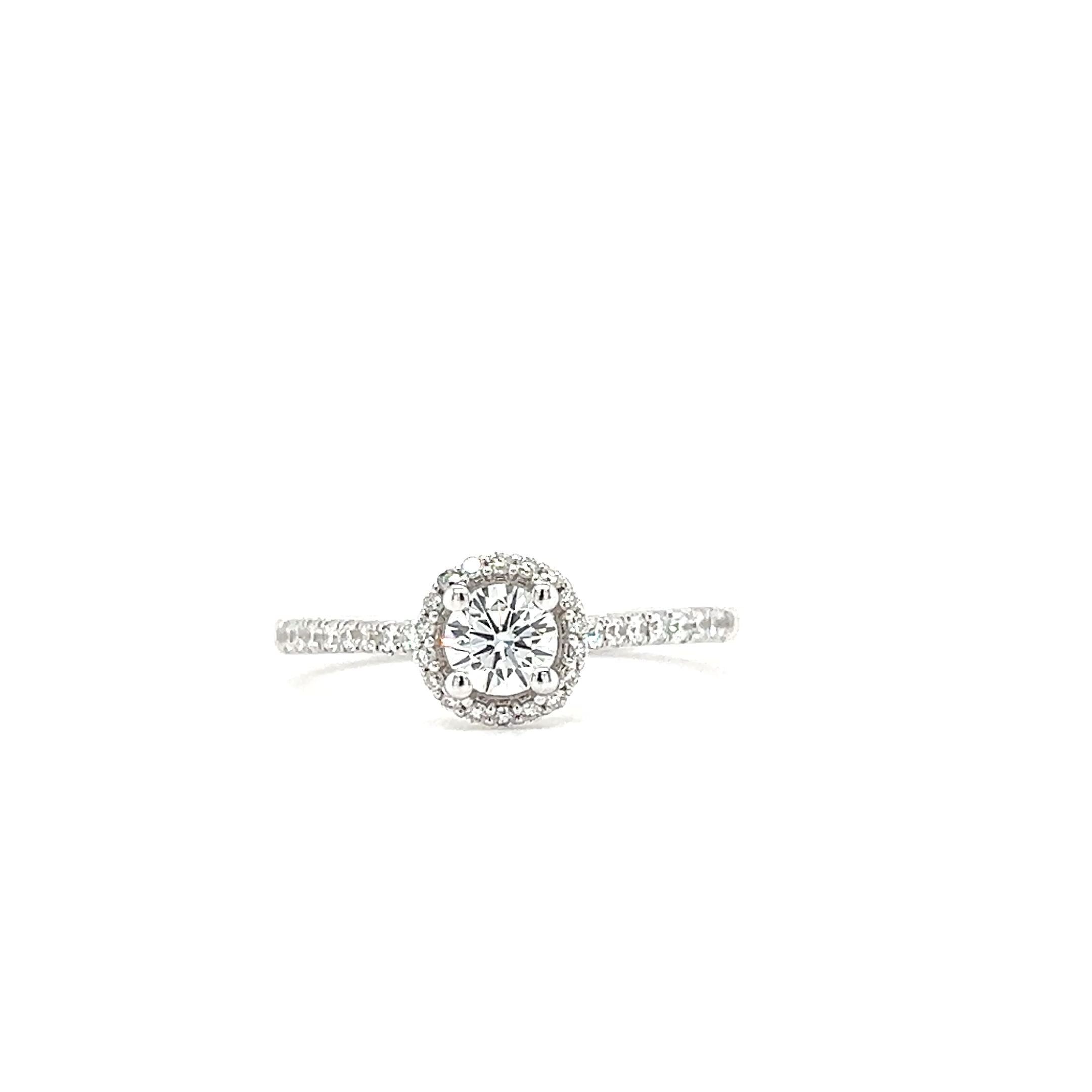 14ct white gold 0.70 lab diamond ring