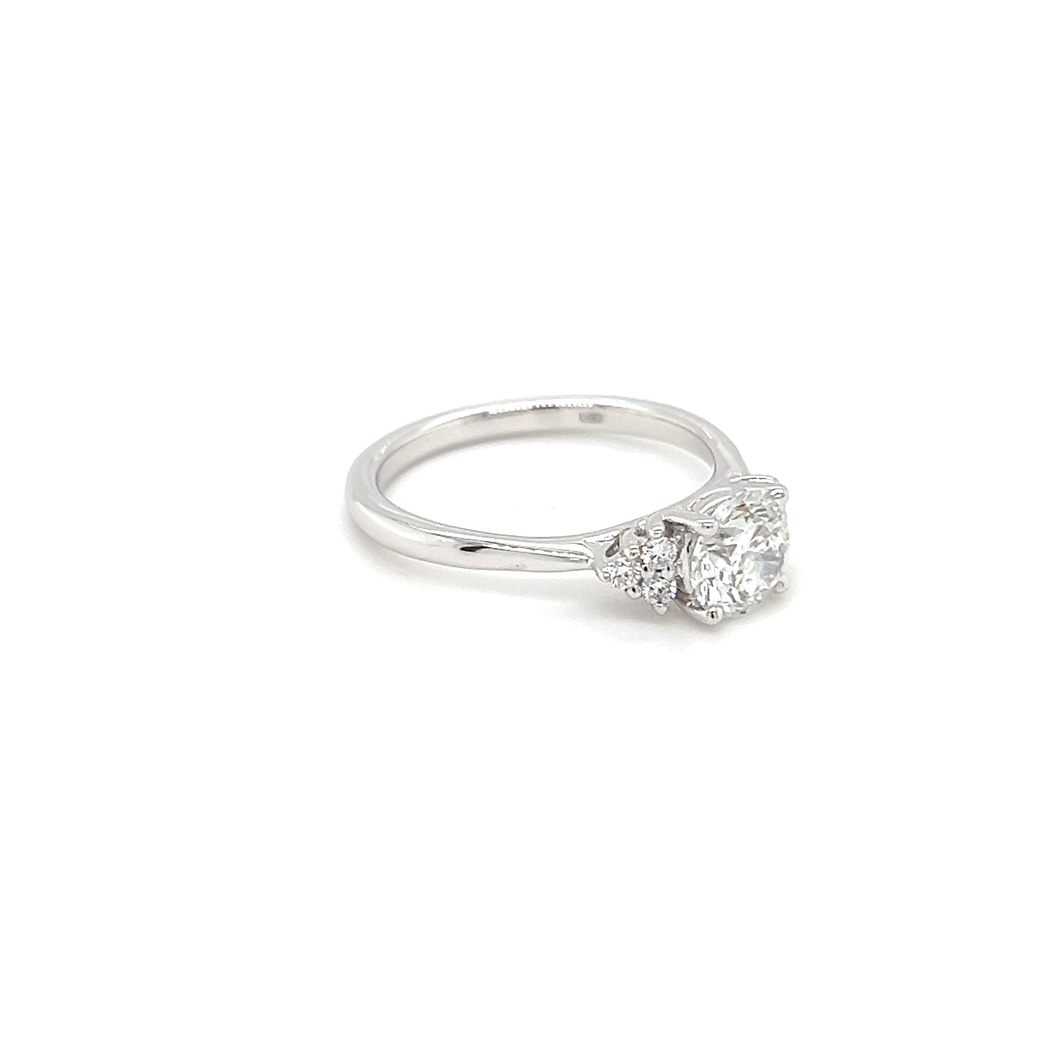 14ct white gold 1.10ct lab diamond ring