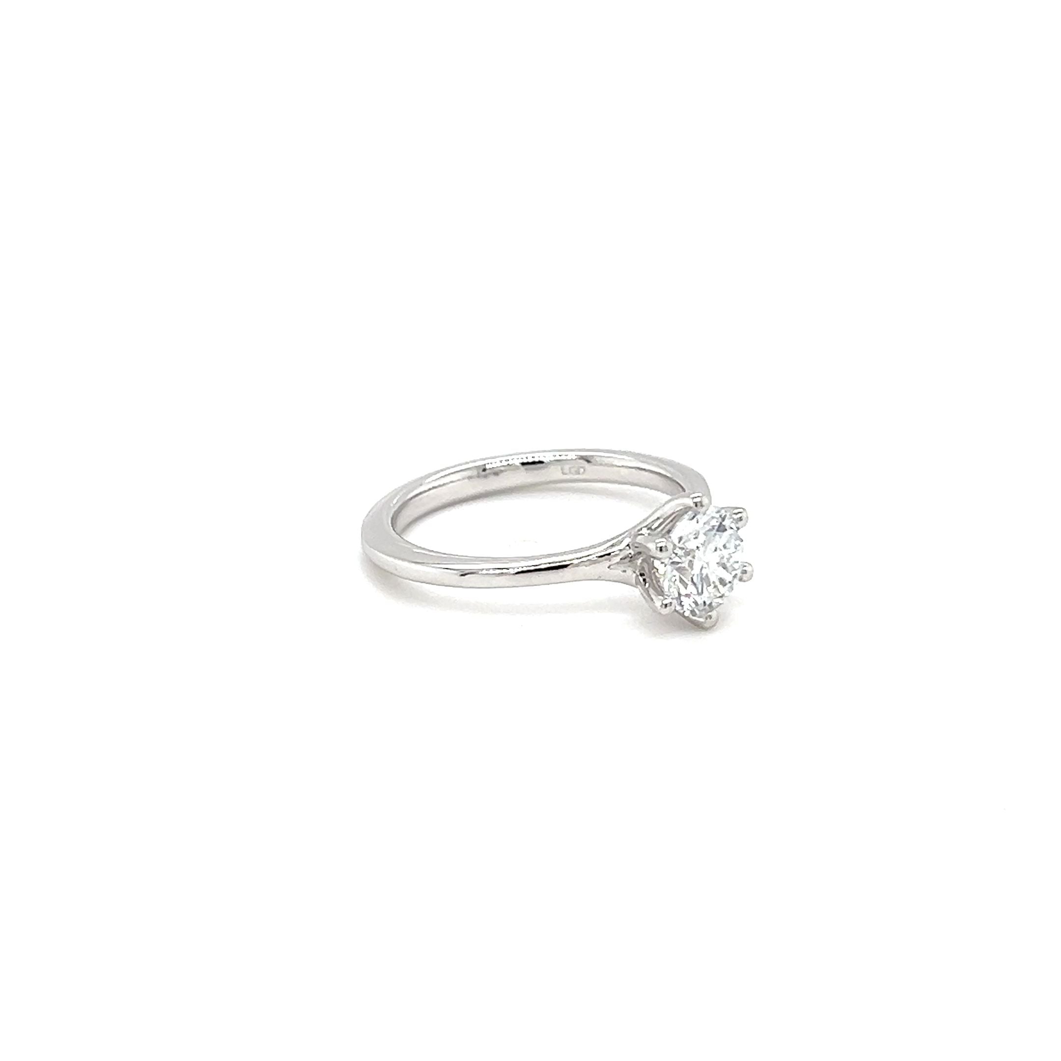 14ct white gold 1.00ct lab diamond ring