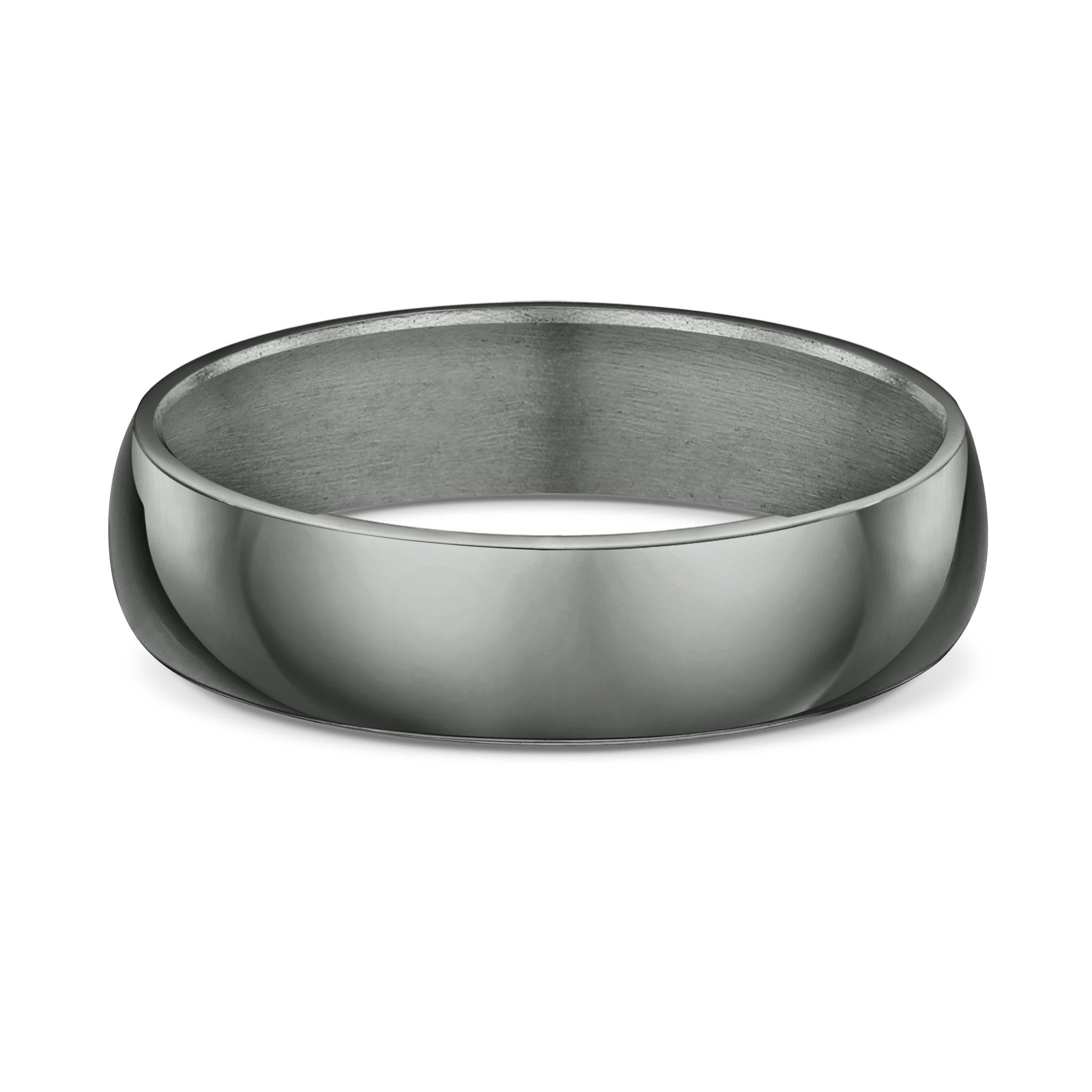 Tantalum Dark Grey Mens Wedding Ring