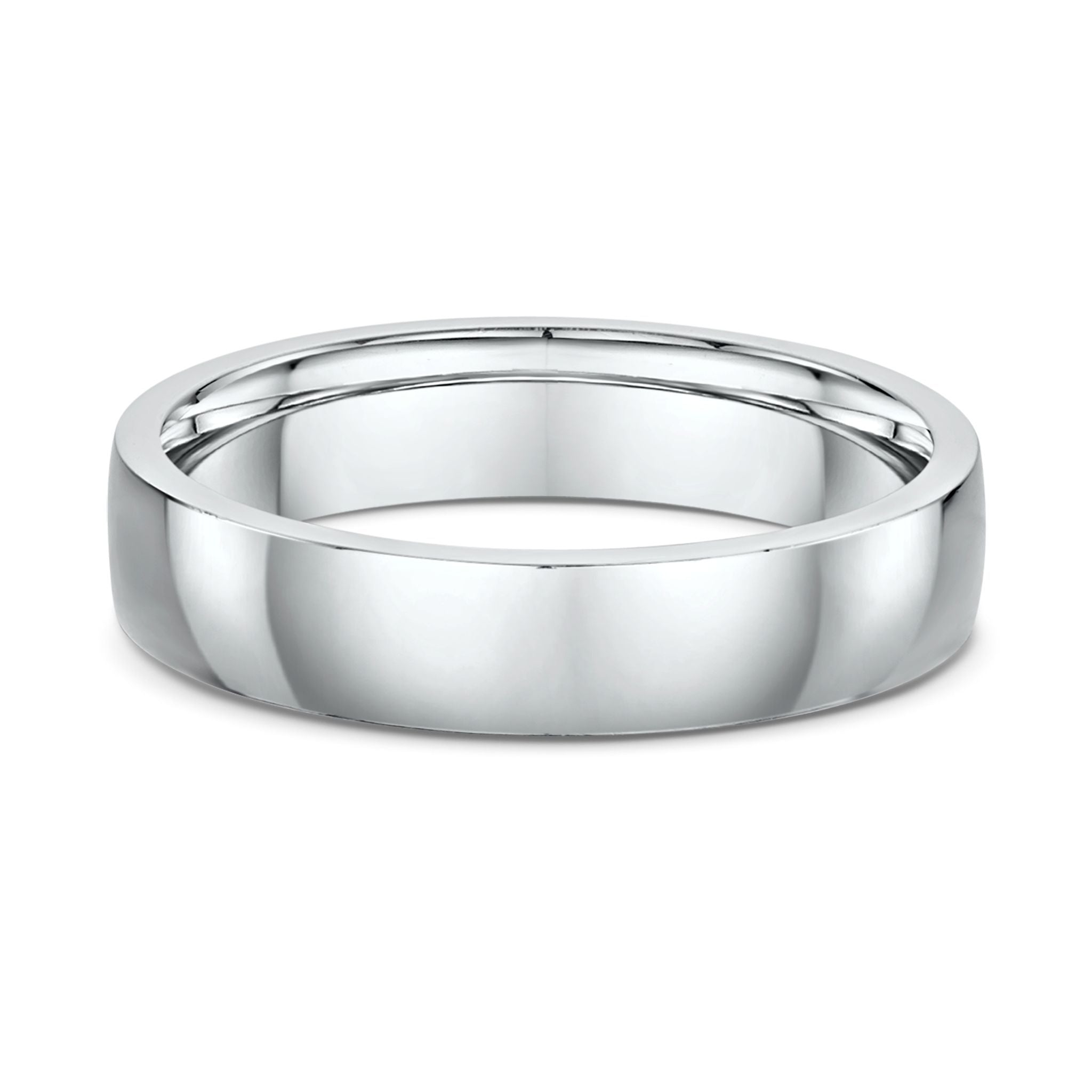 9ct White Gold ClaSterling silveric Mens Wedding Ring