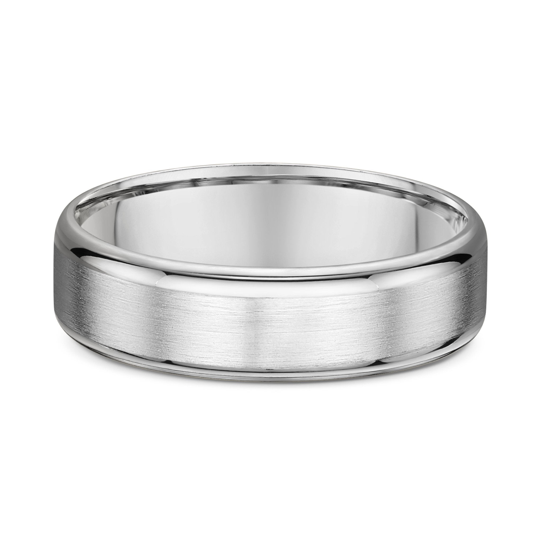 9ct White Gold Mens Wedding Ring
