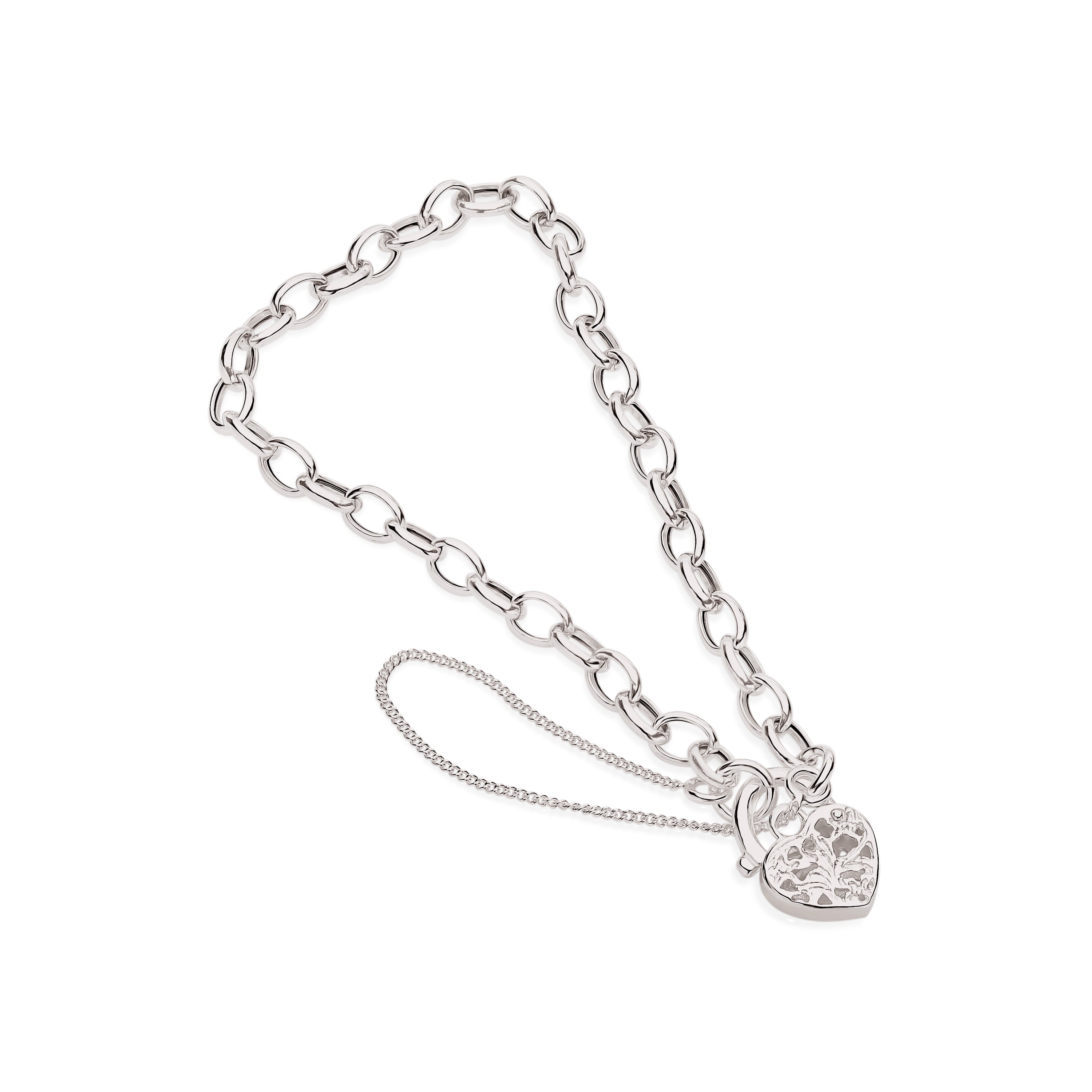 Silver padlock Bracelet