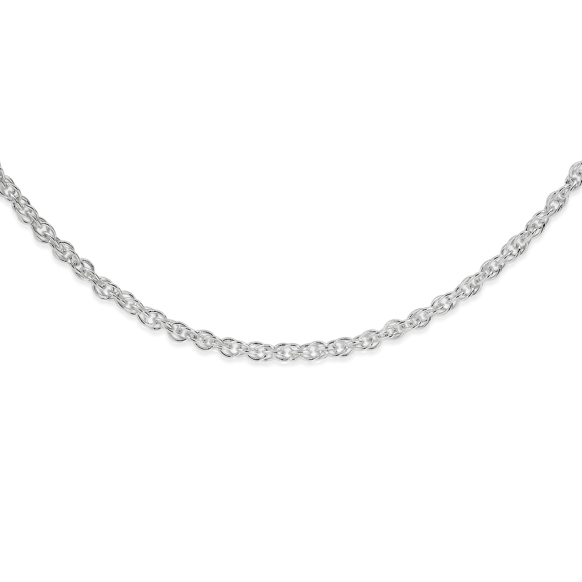 Sterling silver double cable link chain
