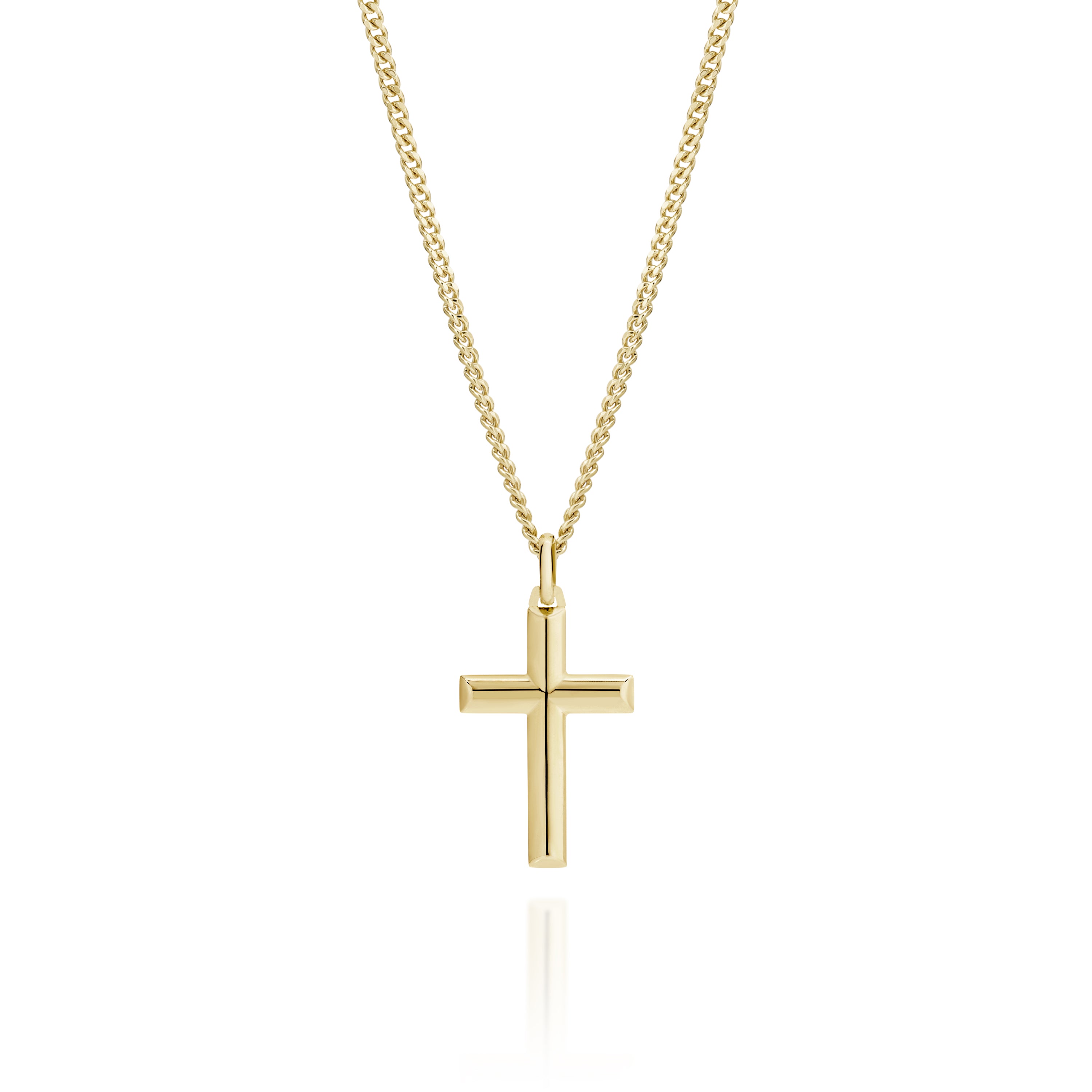 Mens gold on sale cross chain necklace