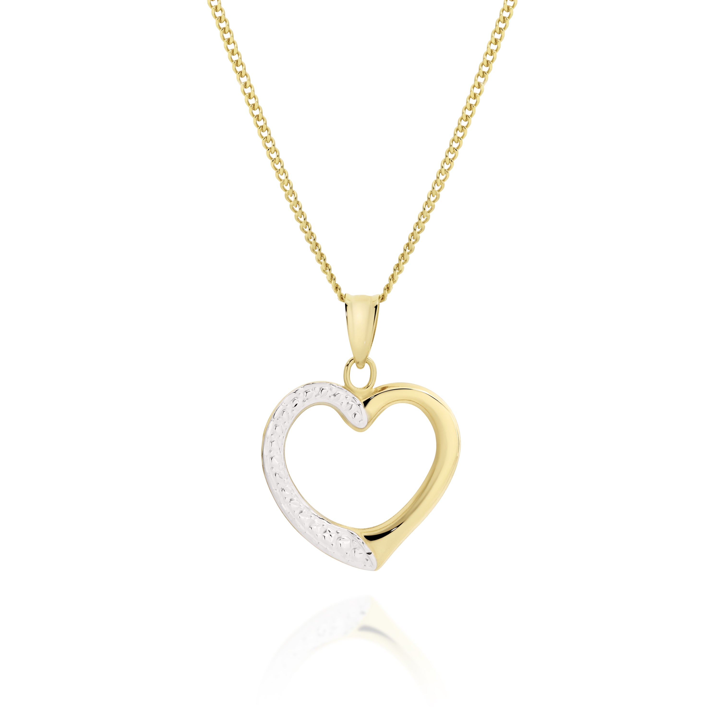 9ct gold heart pendant