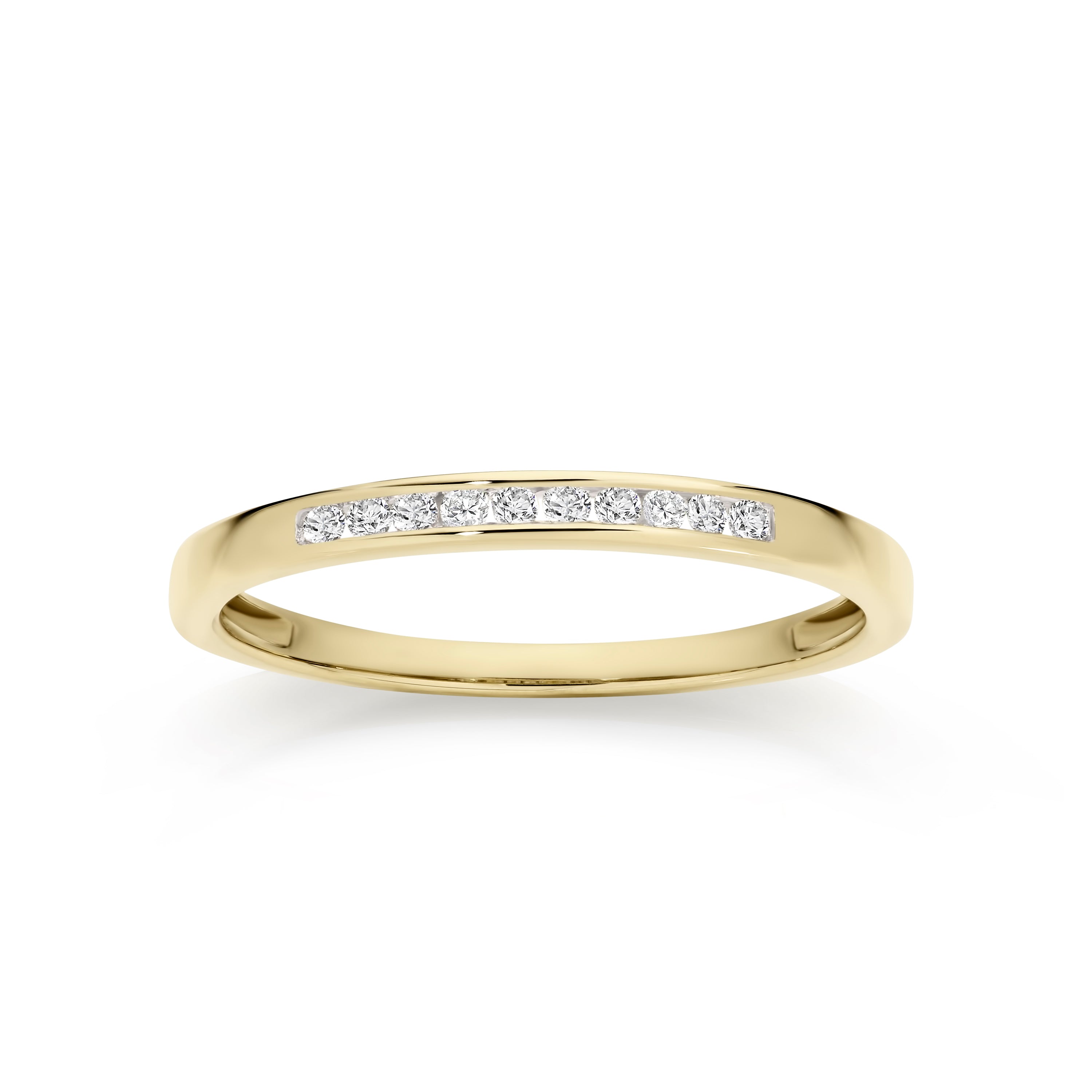 9ct gold 0.10ct diamond ring