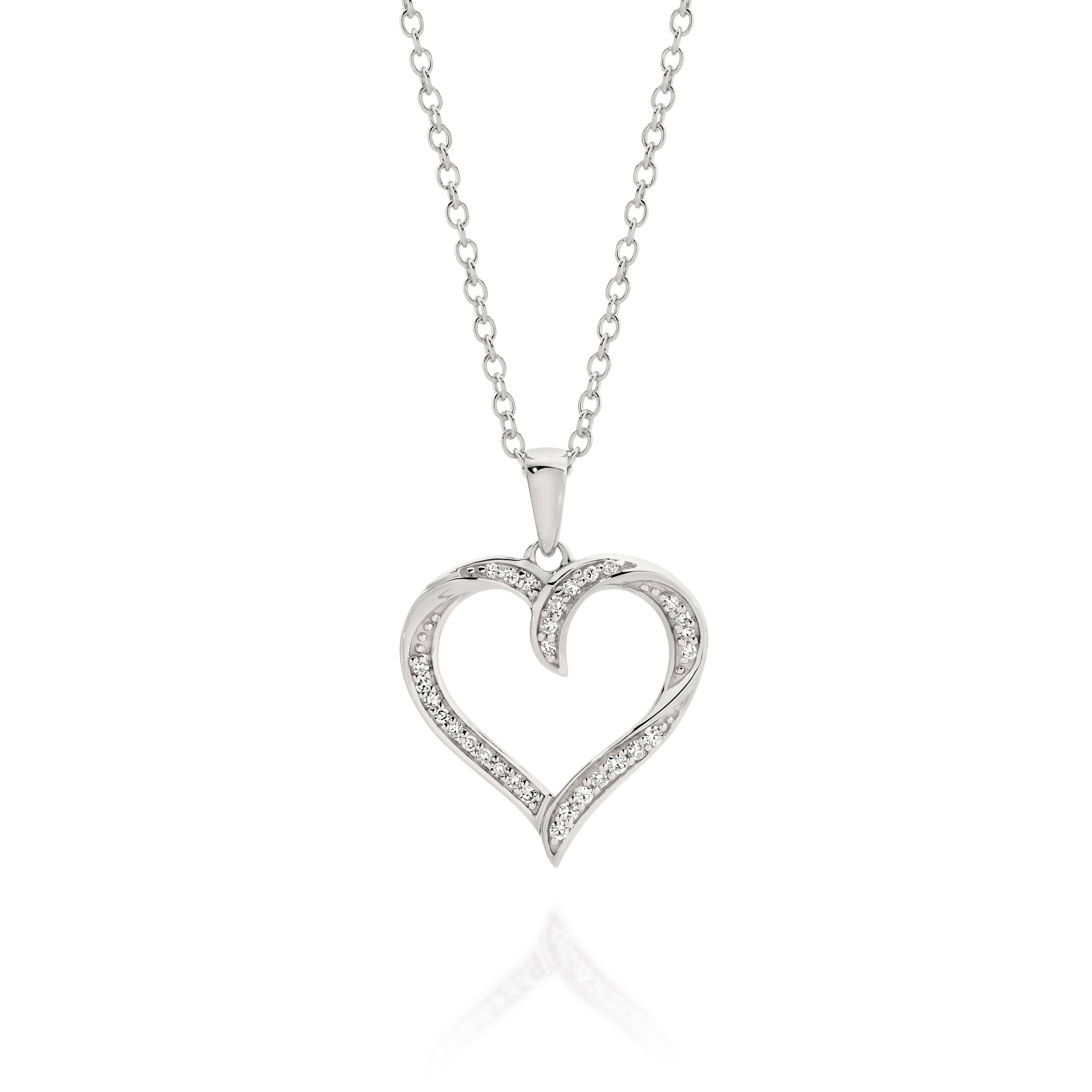 Real diamond heart shop necklace