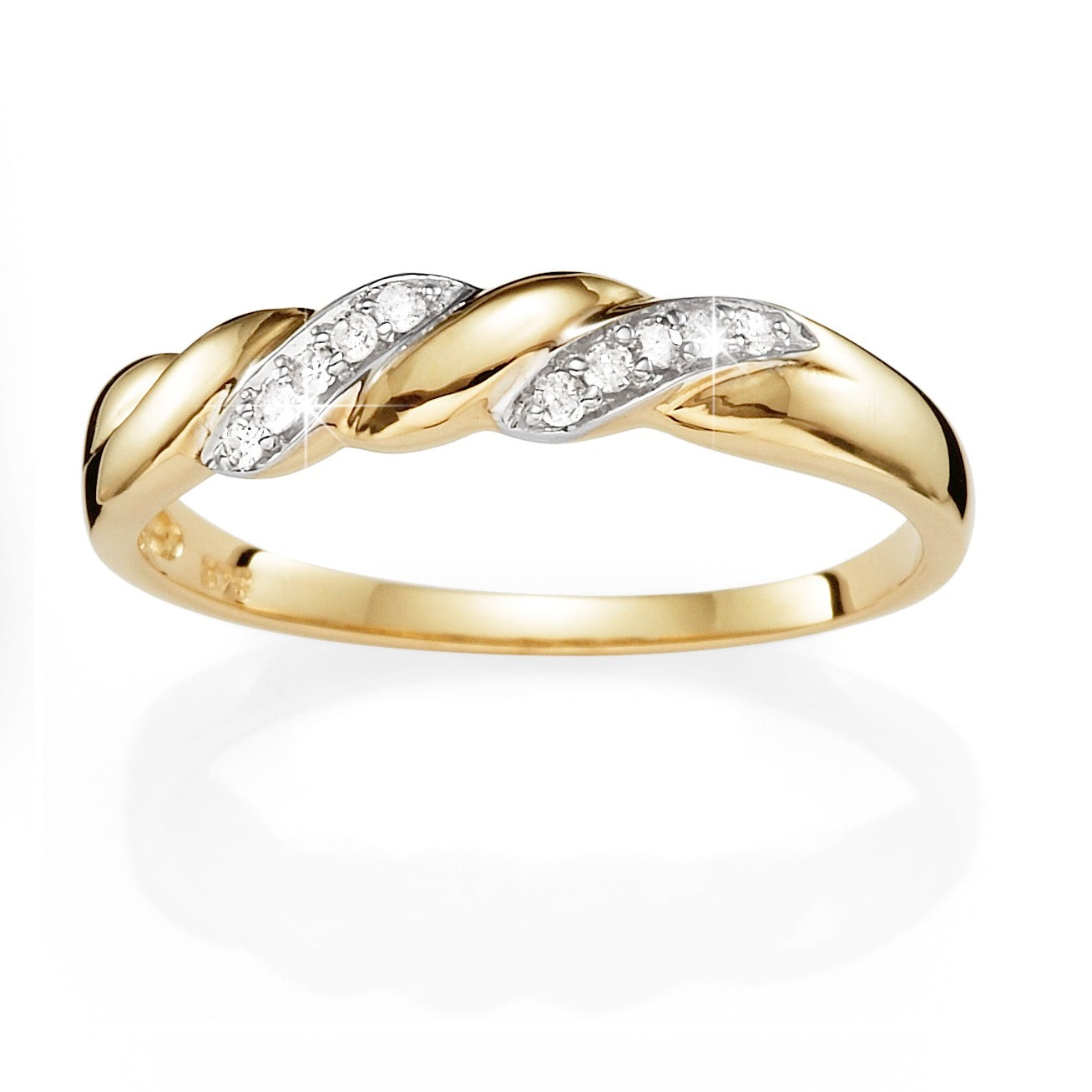 9ct gold diamond ring