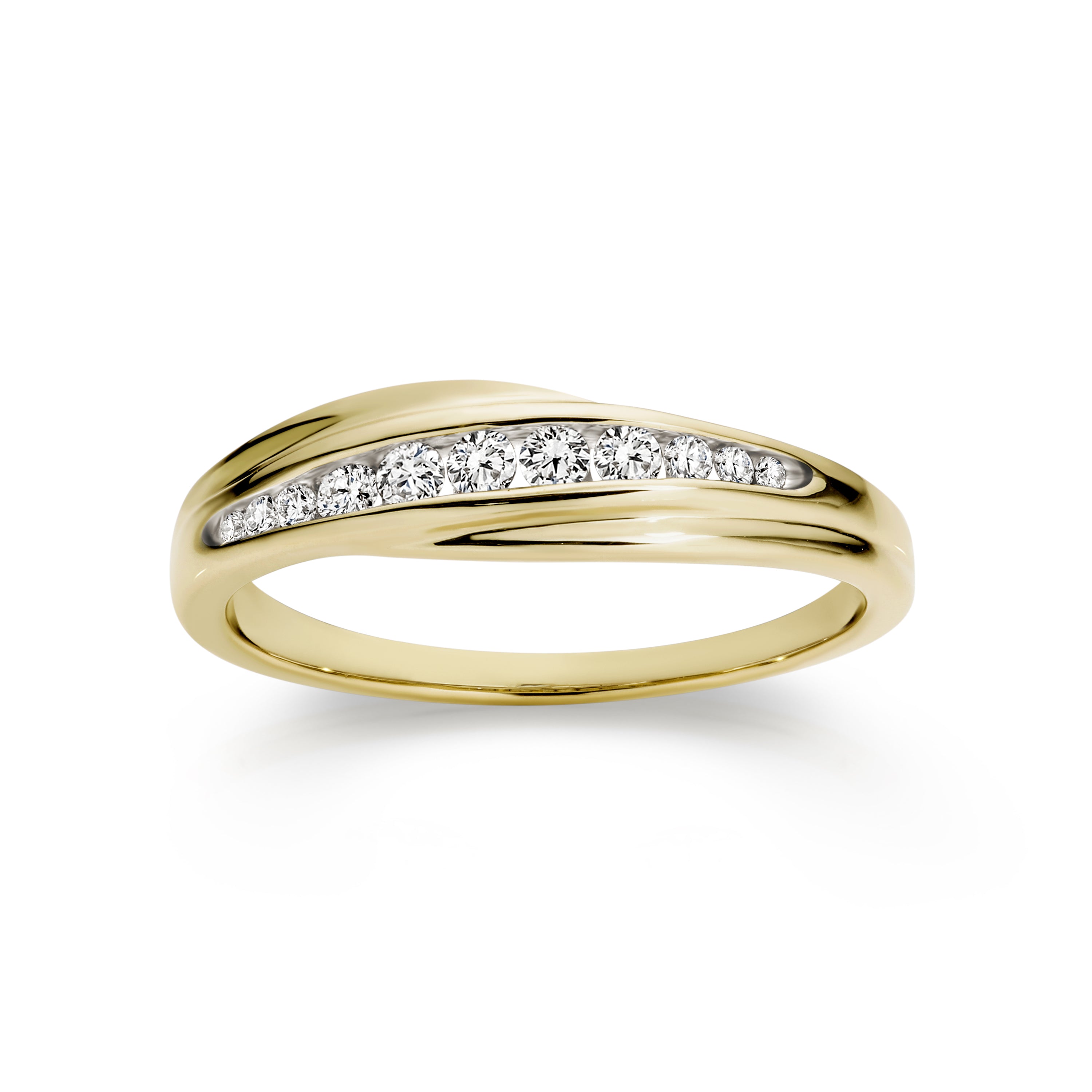 9ct gold 0.21ct diamond ring