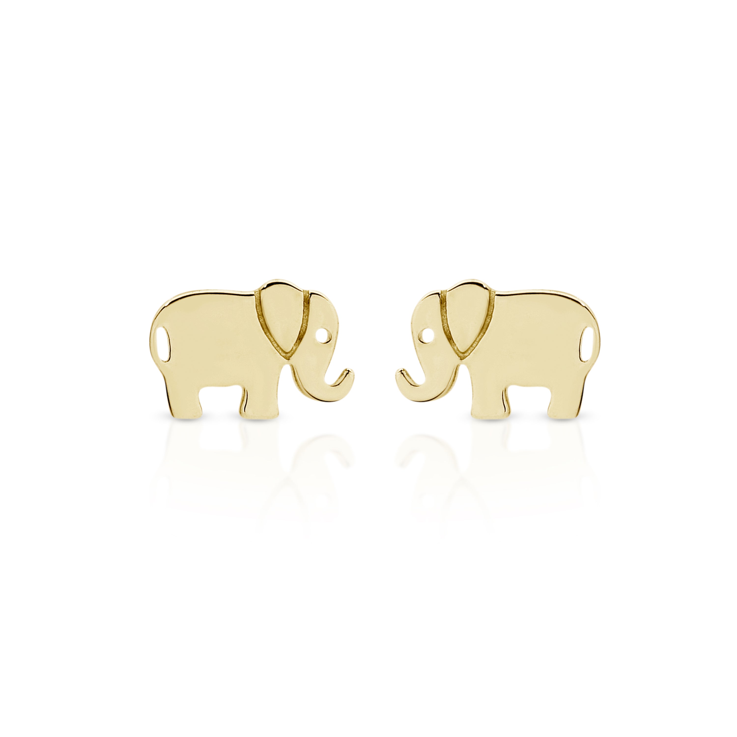 9ct gold elephant studs