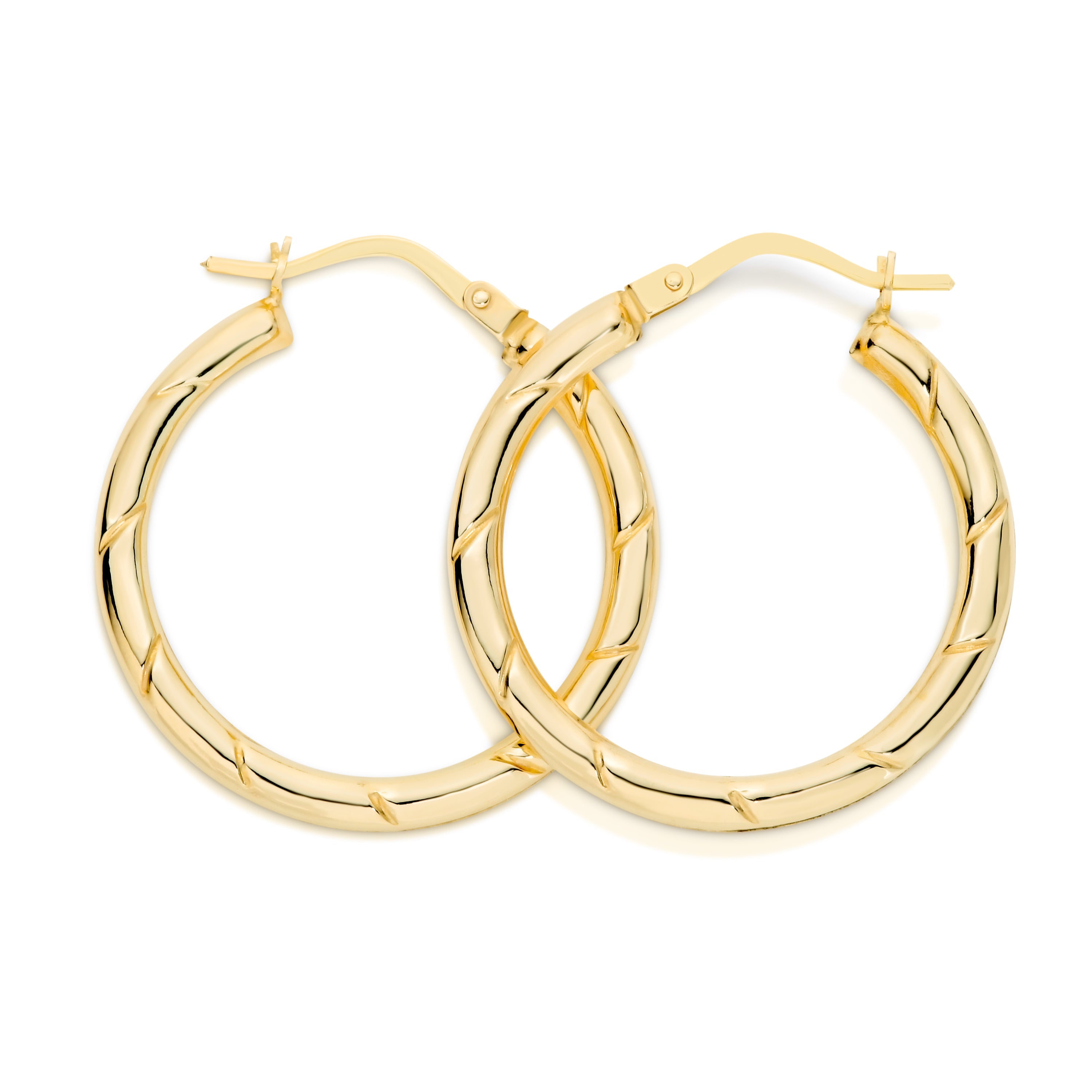 9ct gold hoops 20mm