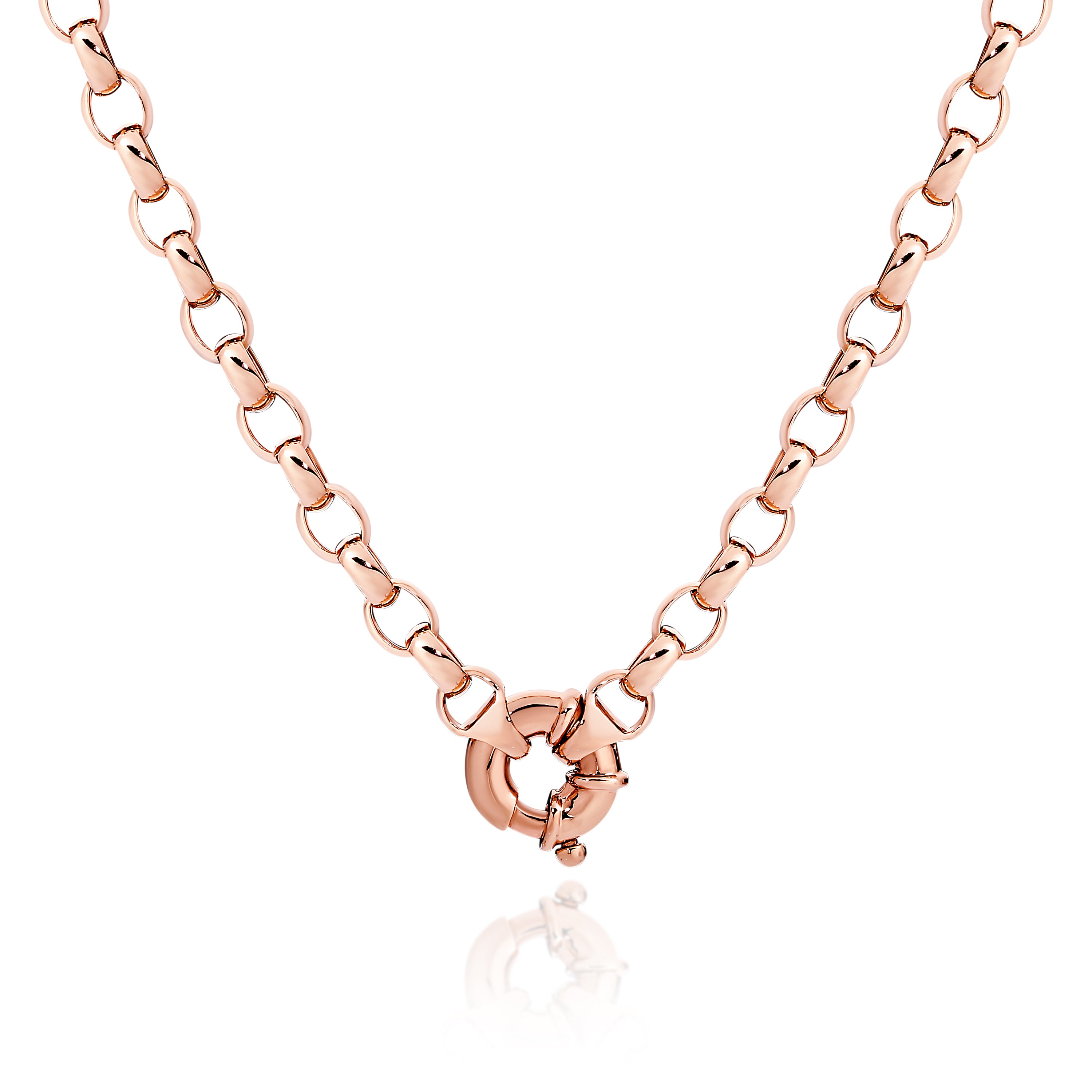 9ct rose gold solid necklace 47cm