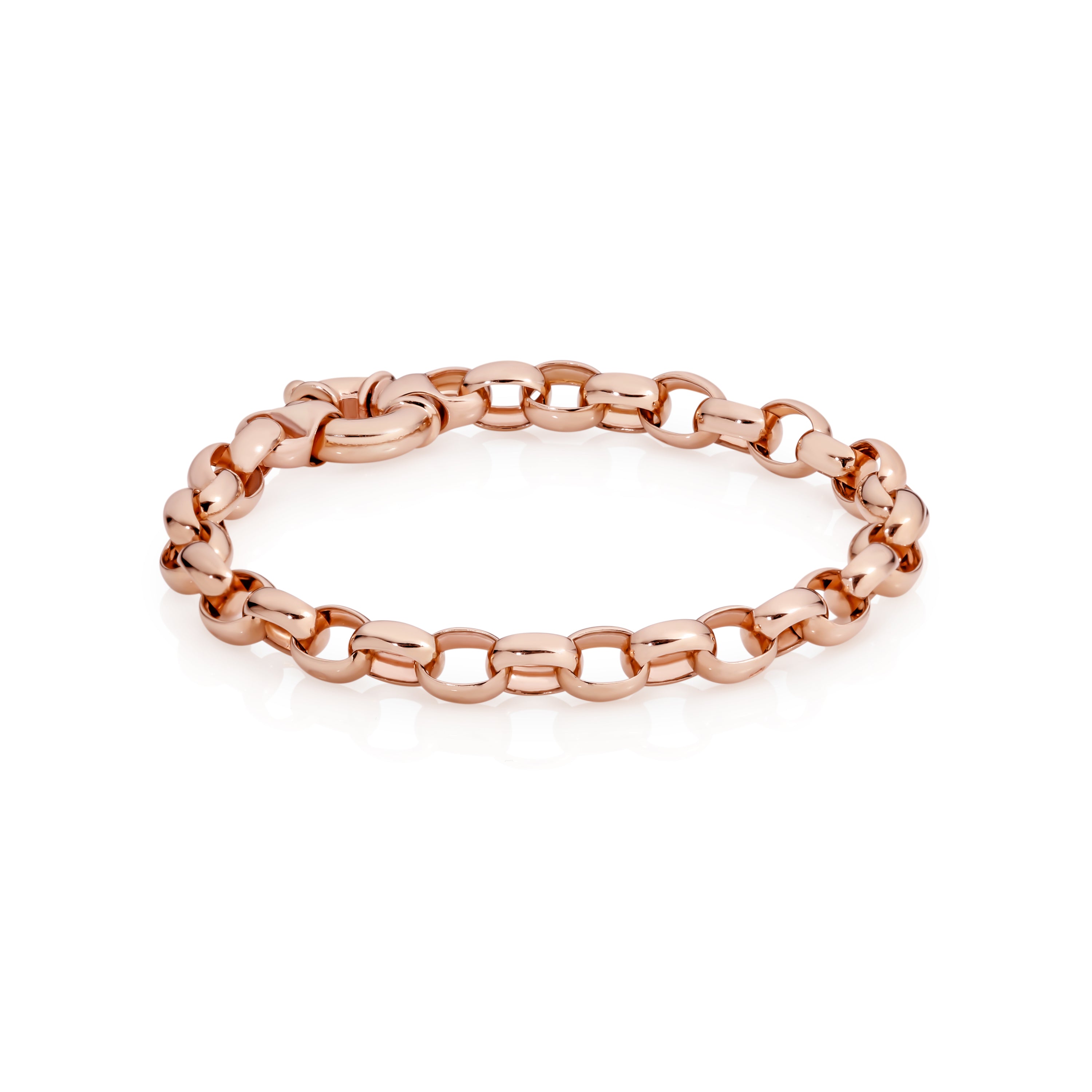 9ct rose gold solid bracelet