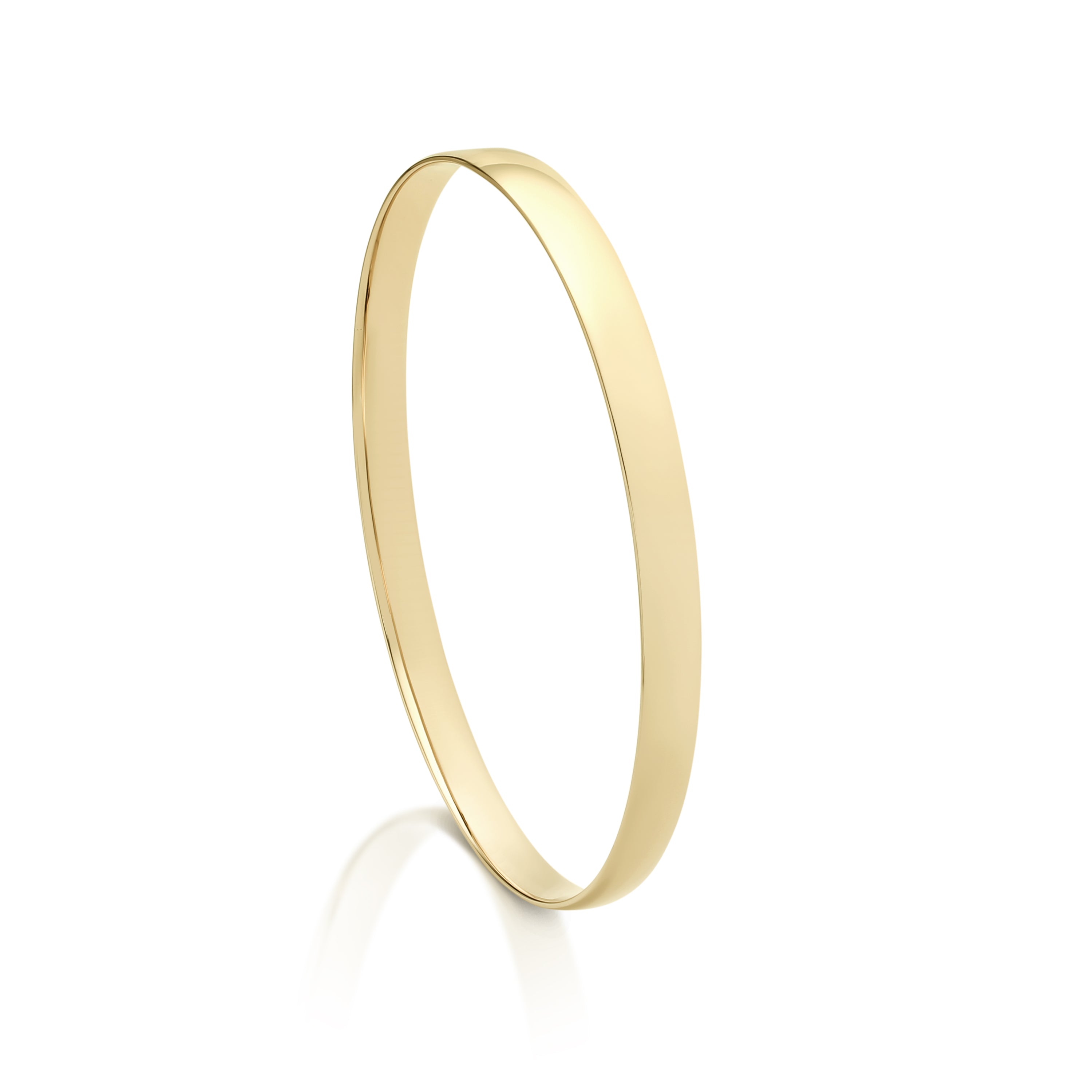 9ct gold solid 5mm bangle
