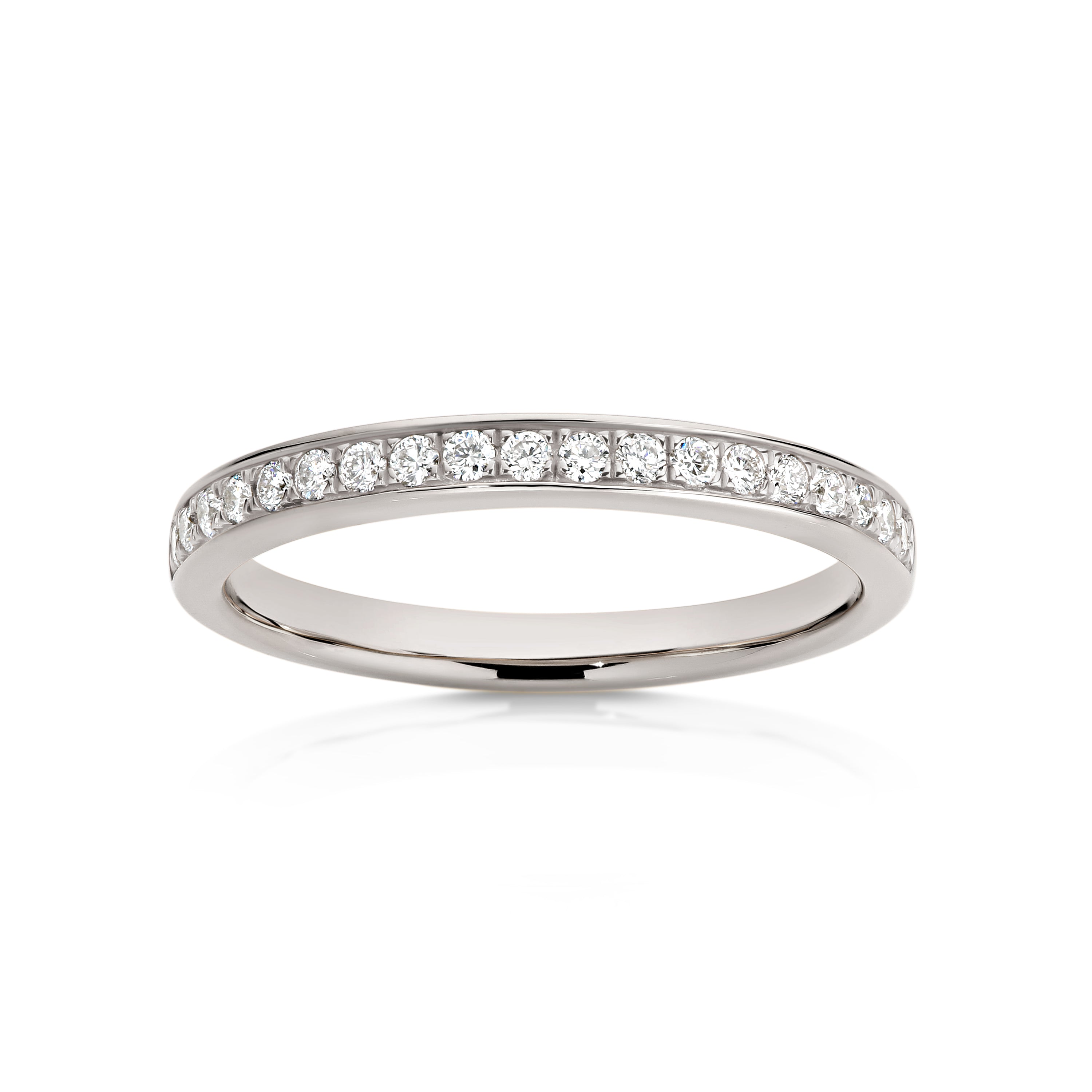 18ct white gold 0.22ct diamond wedding ring