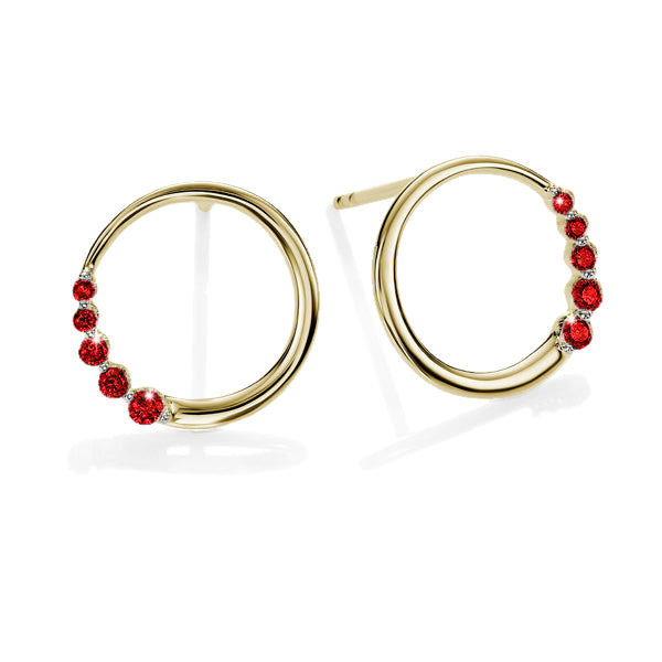 9ct ruby earrings