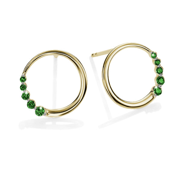 9ct emerald earrings