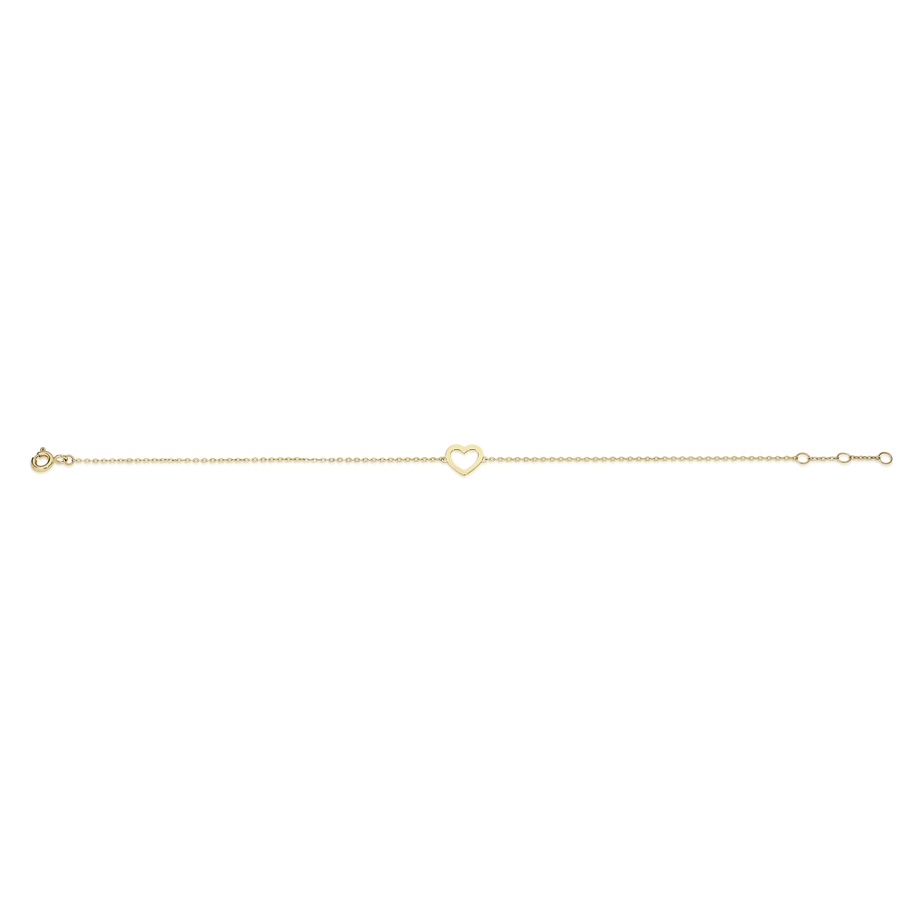 9ct gold heart bracelet