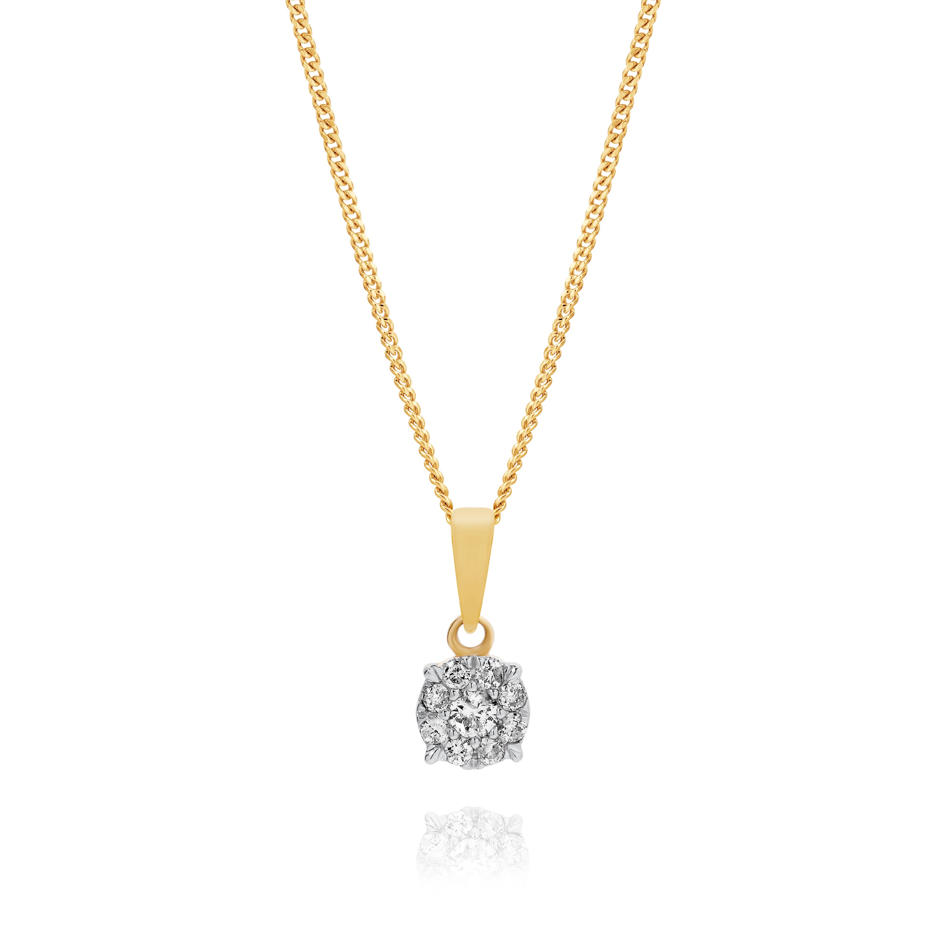 9ct 0.13ct diamond pendant