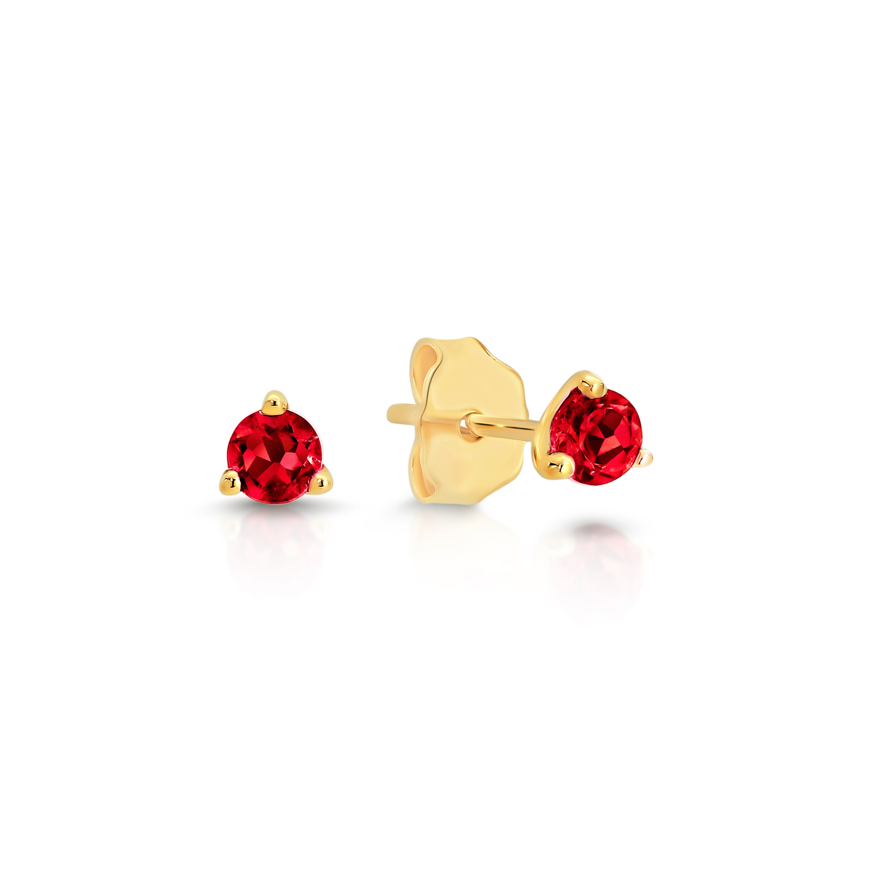 9ct cr ruby earrings