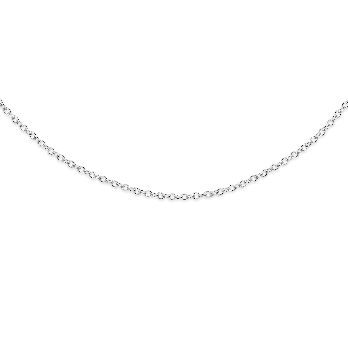 9ct white gold cable chain