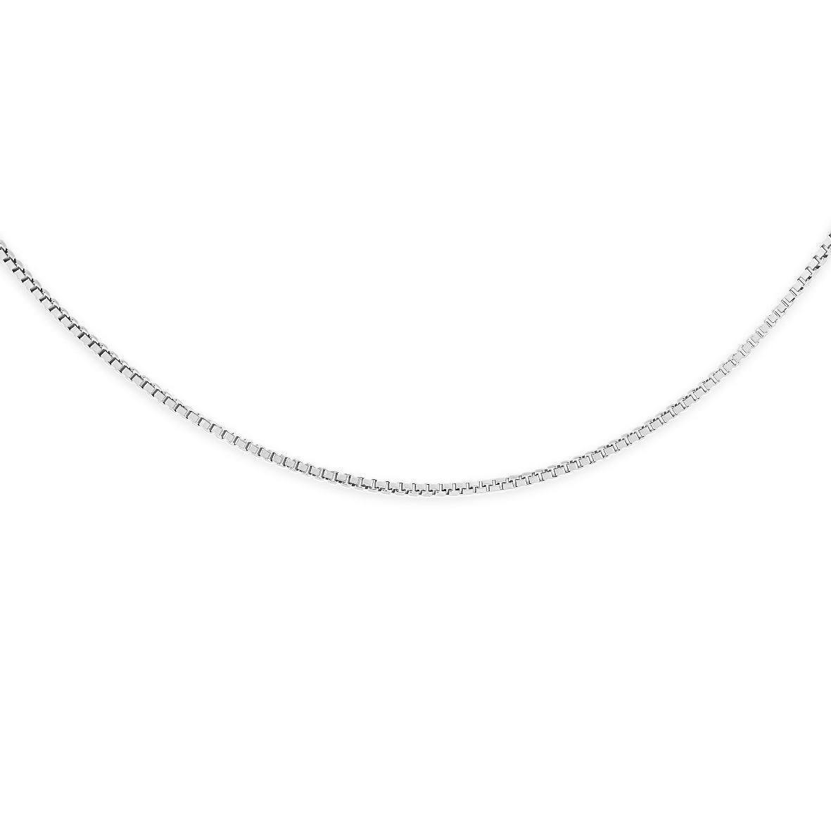 9ct white gold 15 gauge box chain