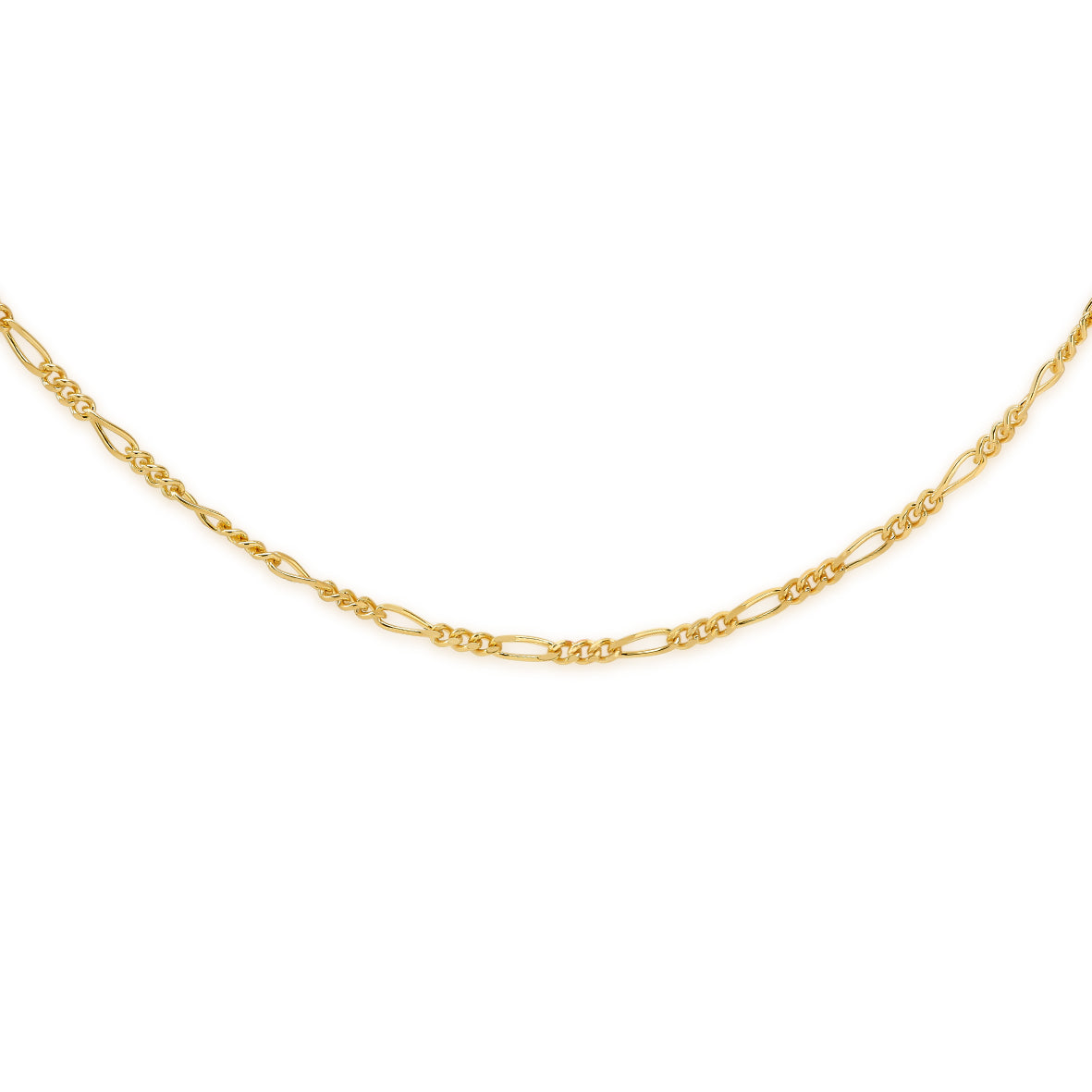 9ct gold 40 gauge figaro chain