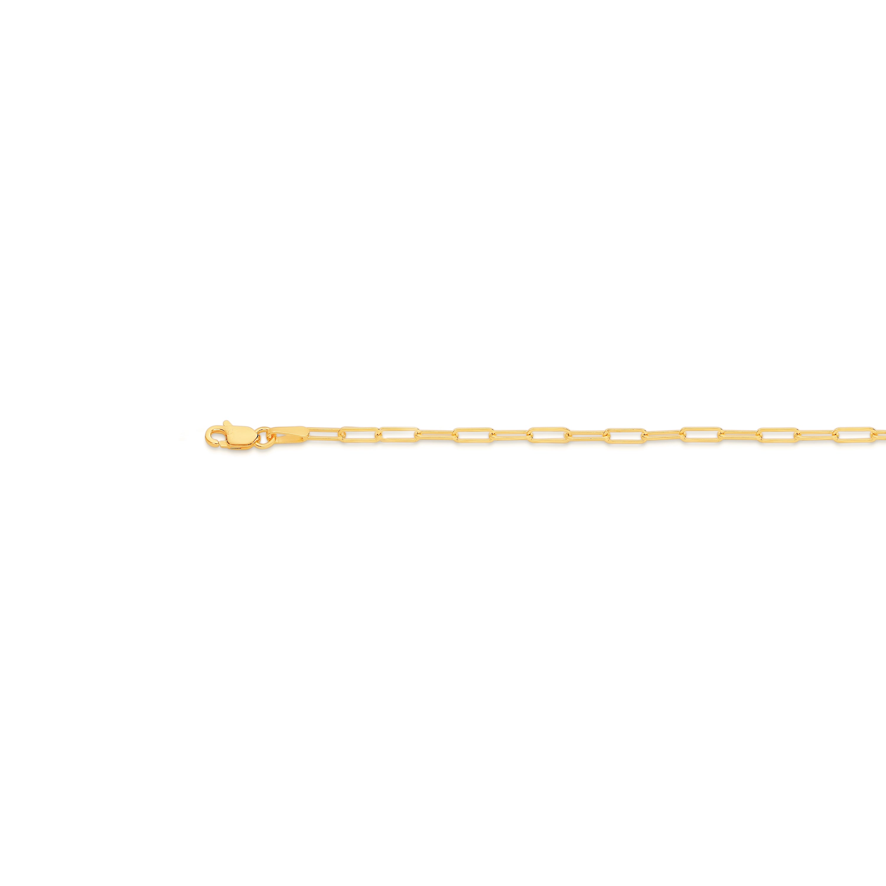 9ct gold 45 gauge paperclip