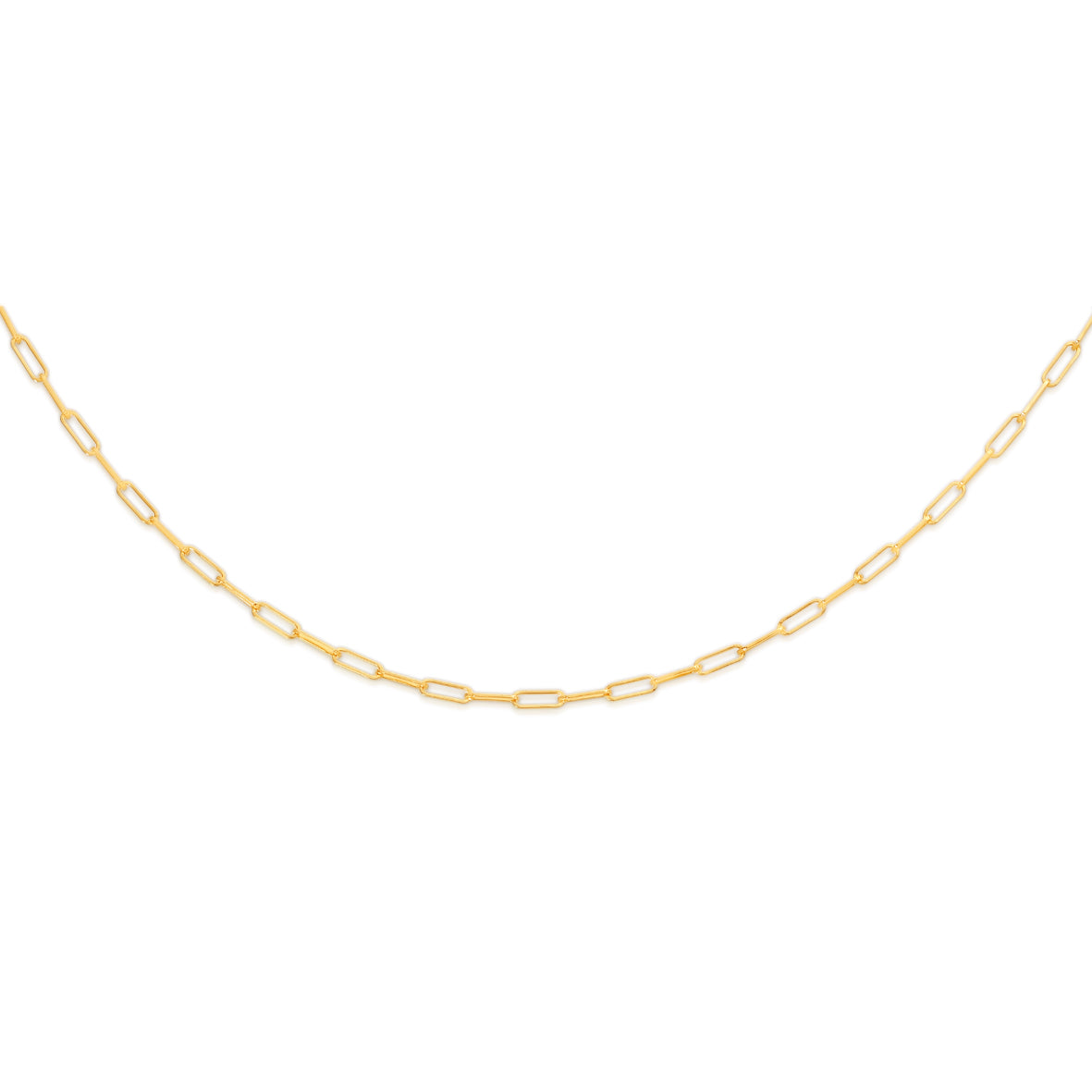 9ct gold paperclip chain link