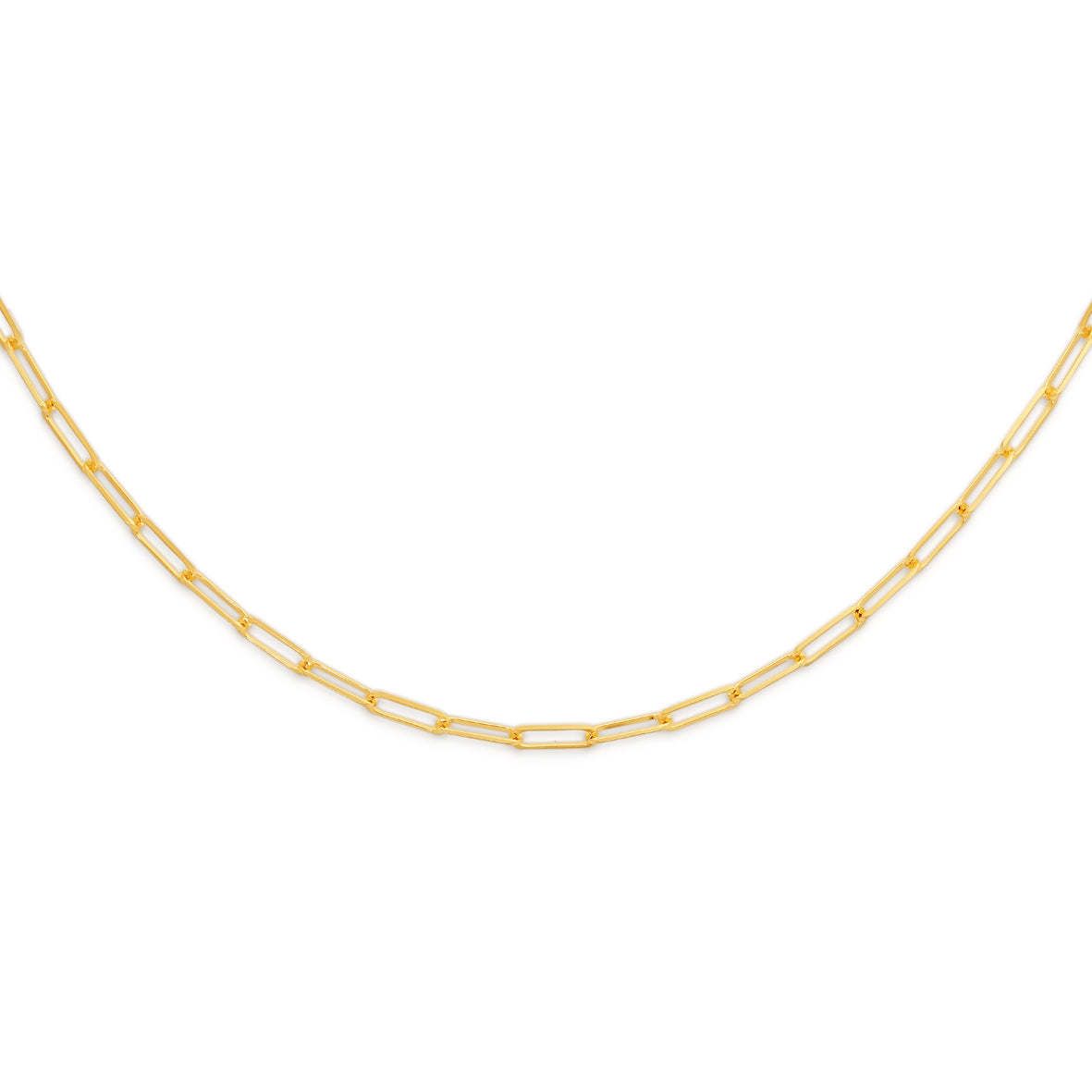 9ct gold paperclip chain