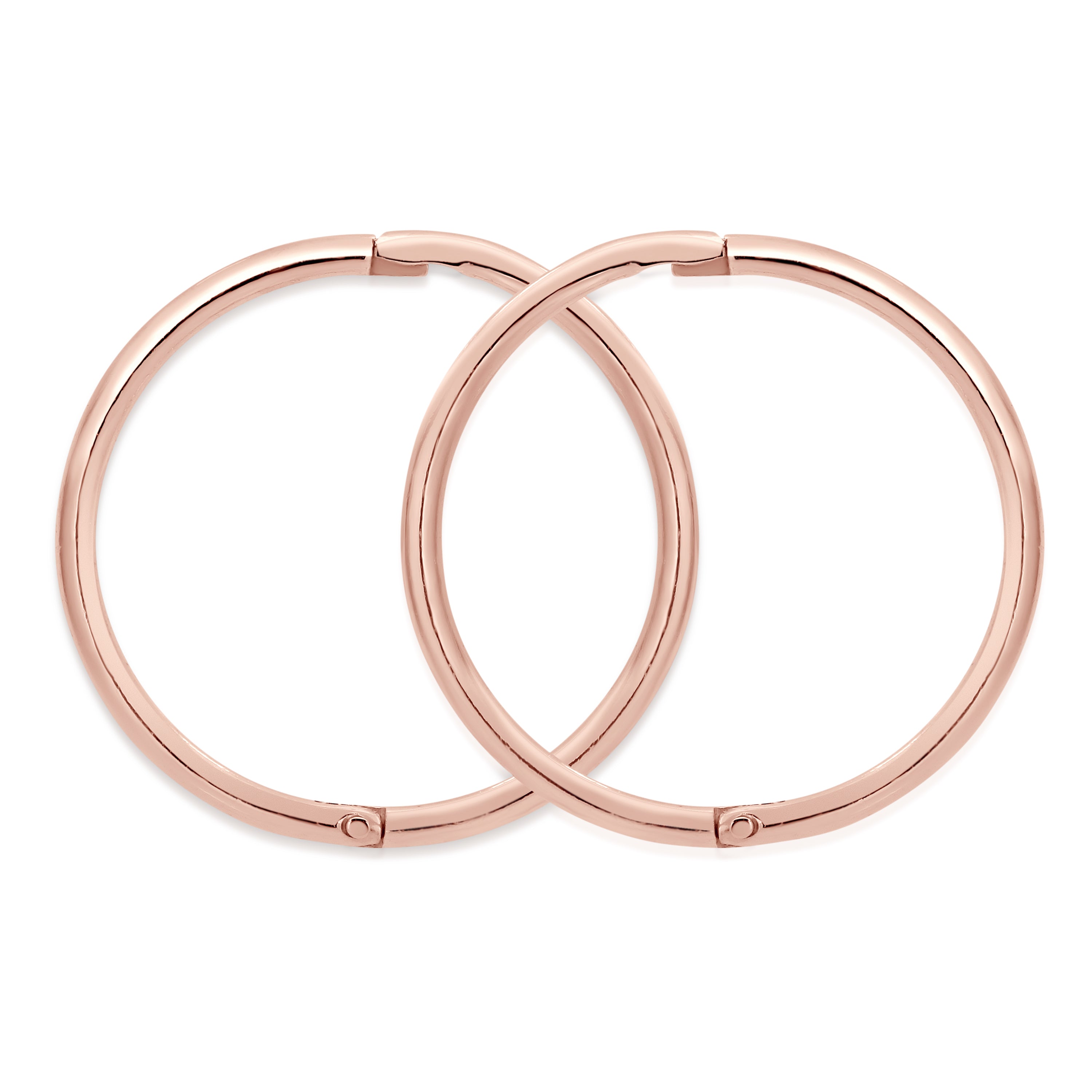 9ct rose gold large plain gold sleepers
