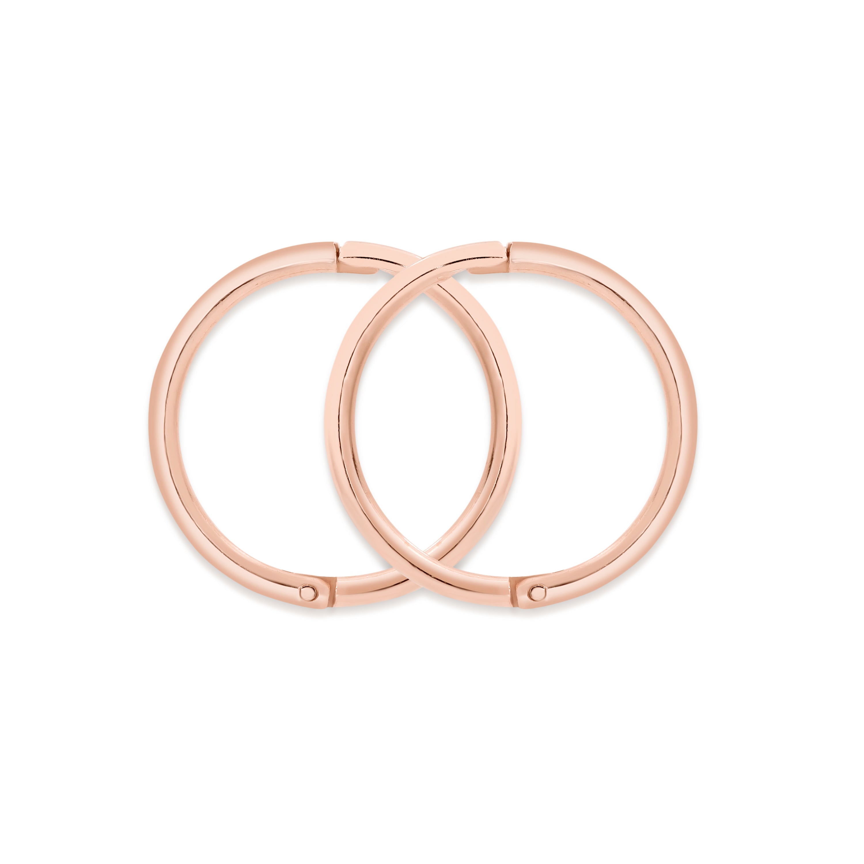 9ct rose gold small plain gold sleepers