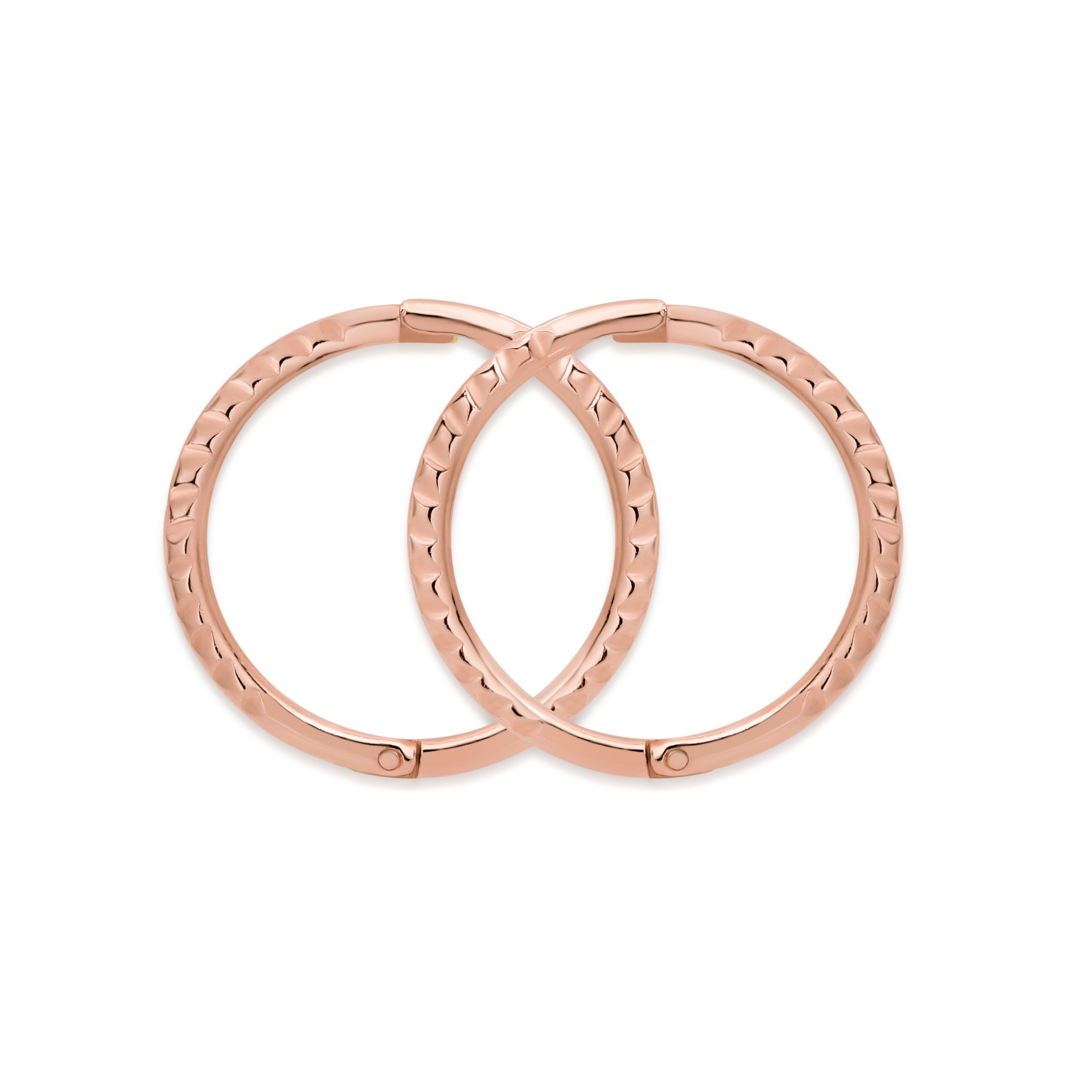 9ct rose gold small twist gold sleepers