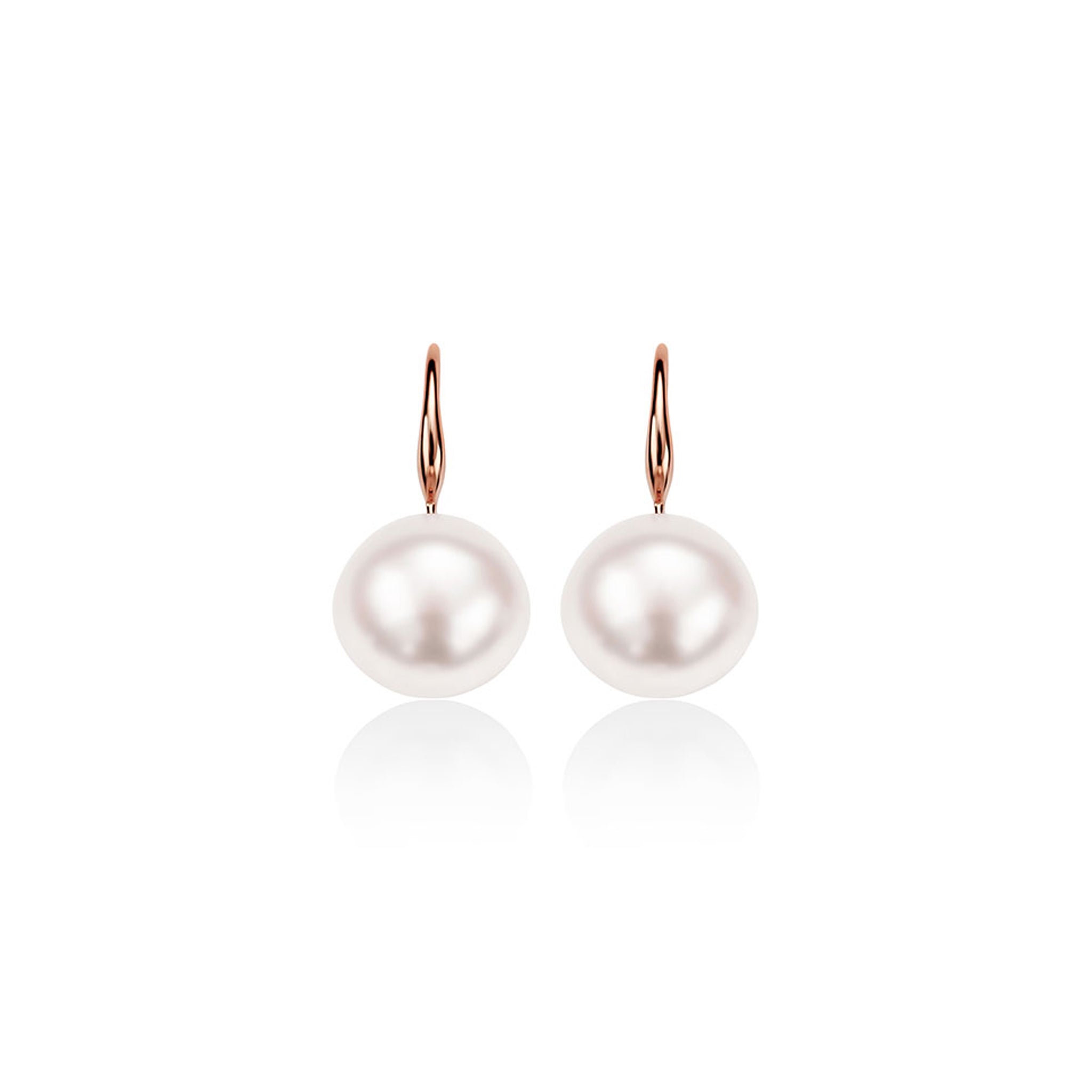 9ct rose gold South Sea pearl earrings