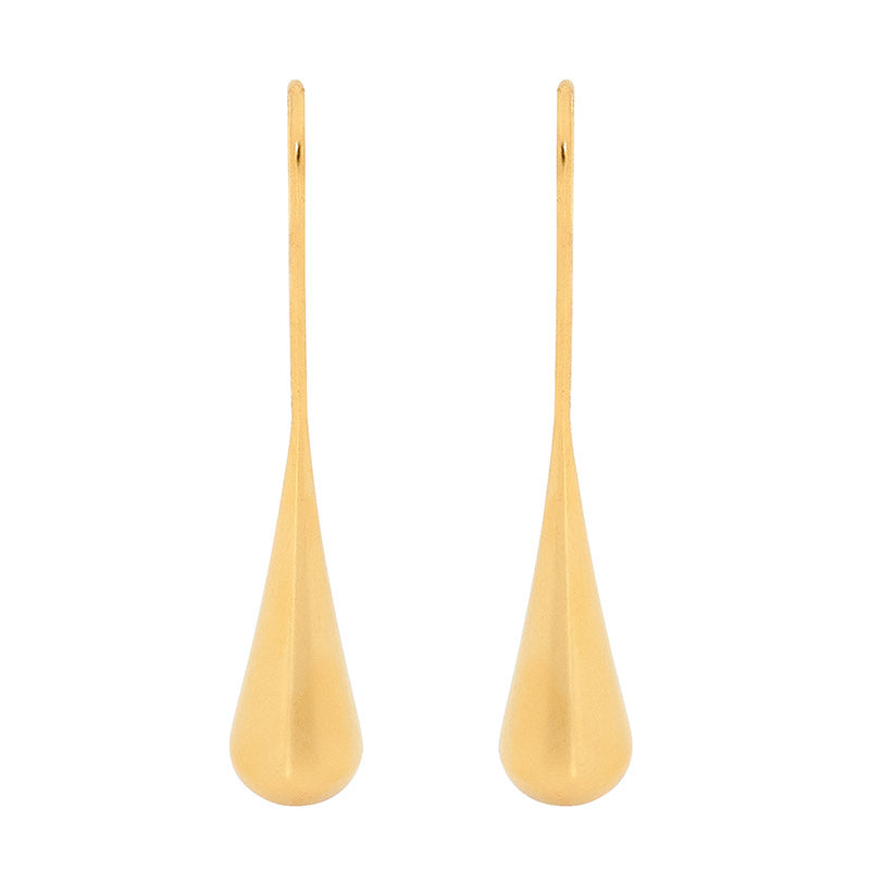 ELLANI Stainless Steel Plated Tear Drop Earring