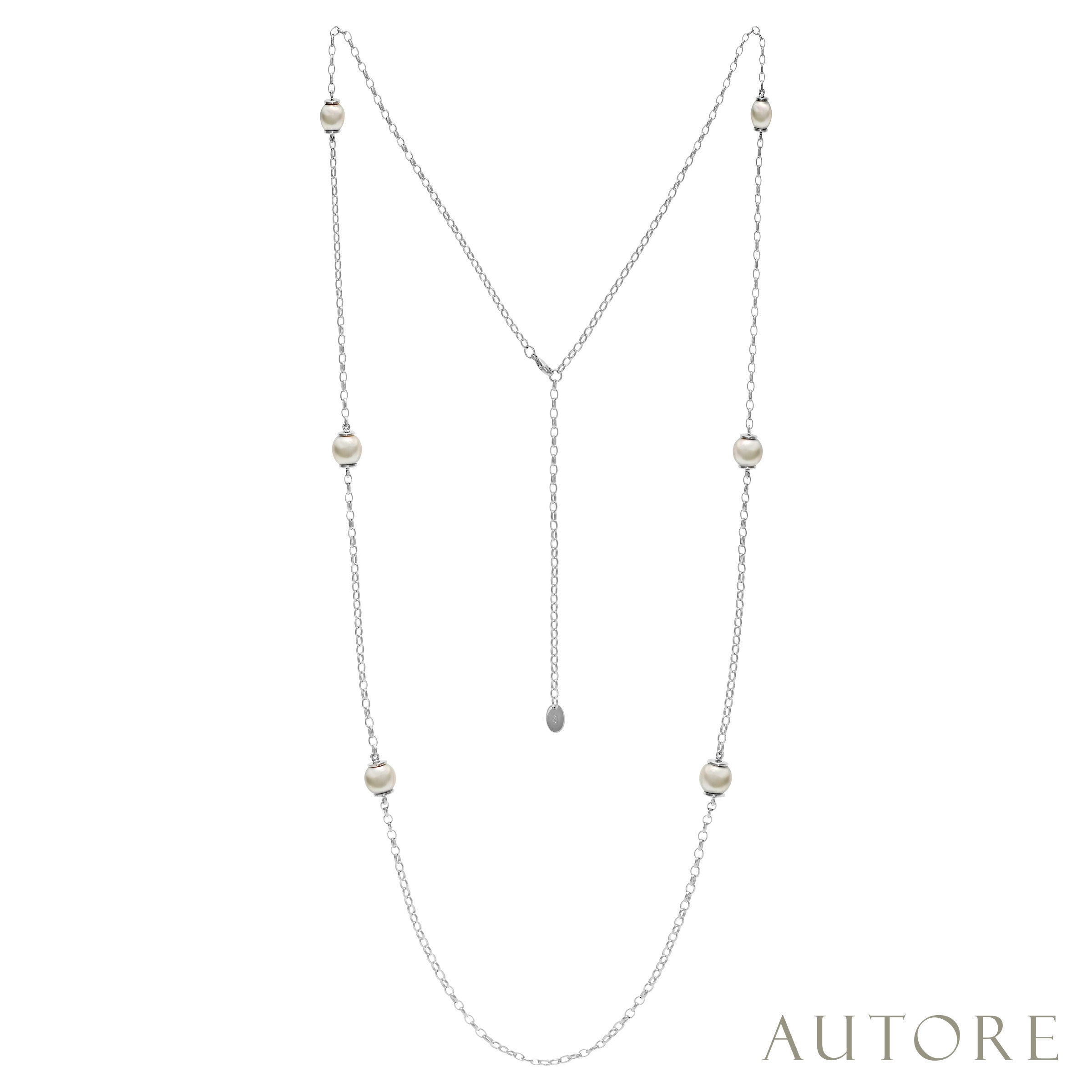 AUTORE Necklace featuring 9mm and 10mm South Sea pearls