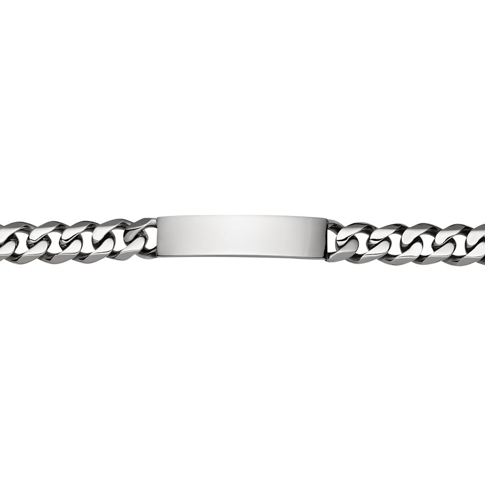 Stainless curb engravable bracelet