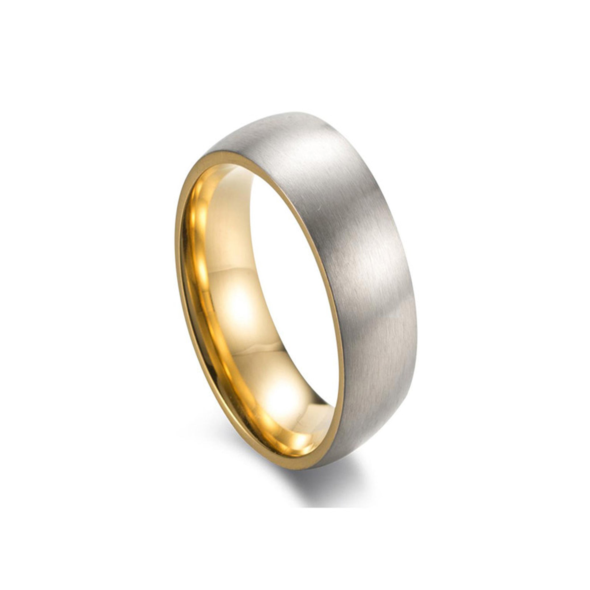Stainless yellow gold ring