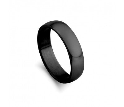 Stainless Steel Black Ring